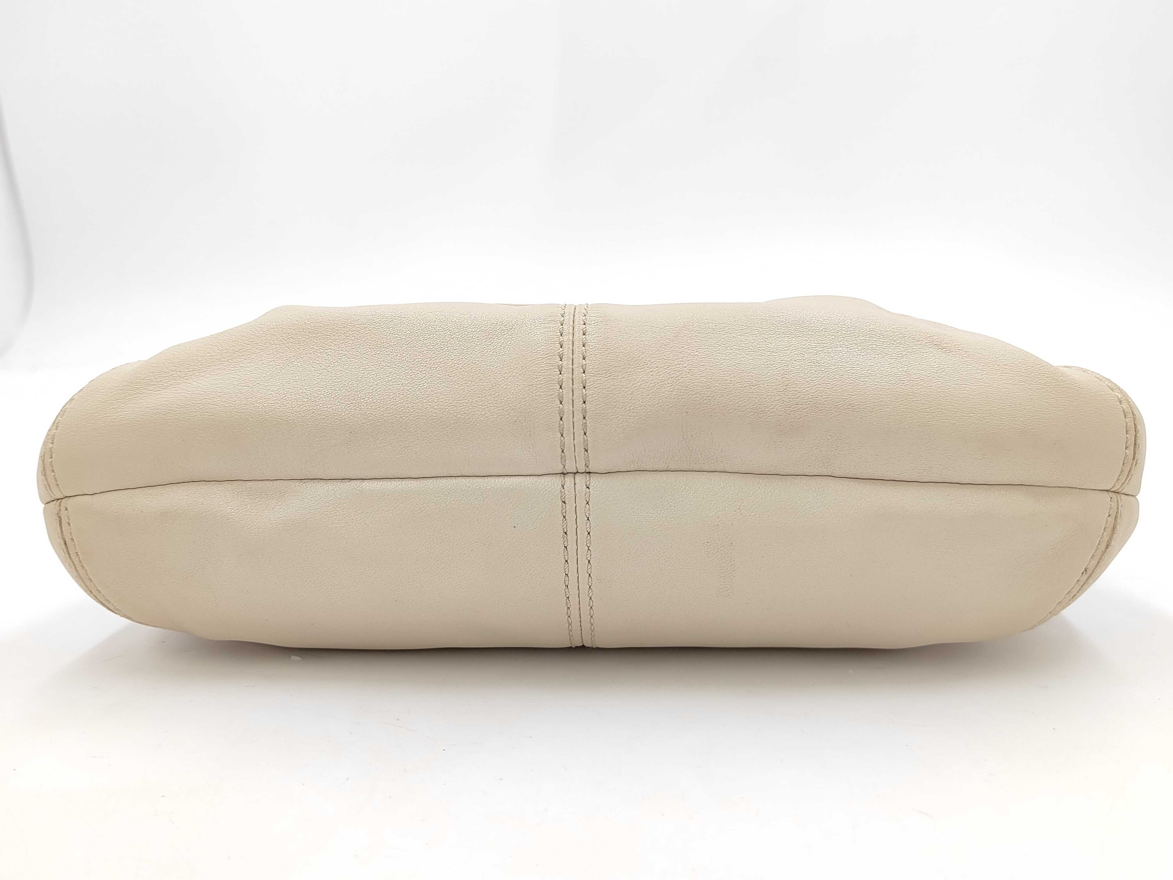 One-Shoulder Leather Ivory F13728 Shoulder Bag — view 3