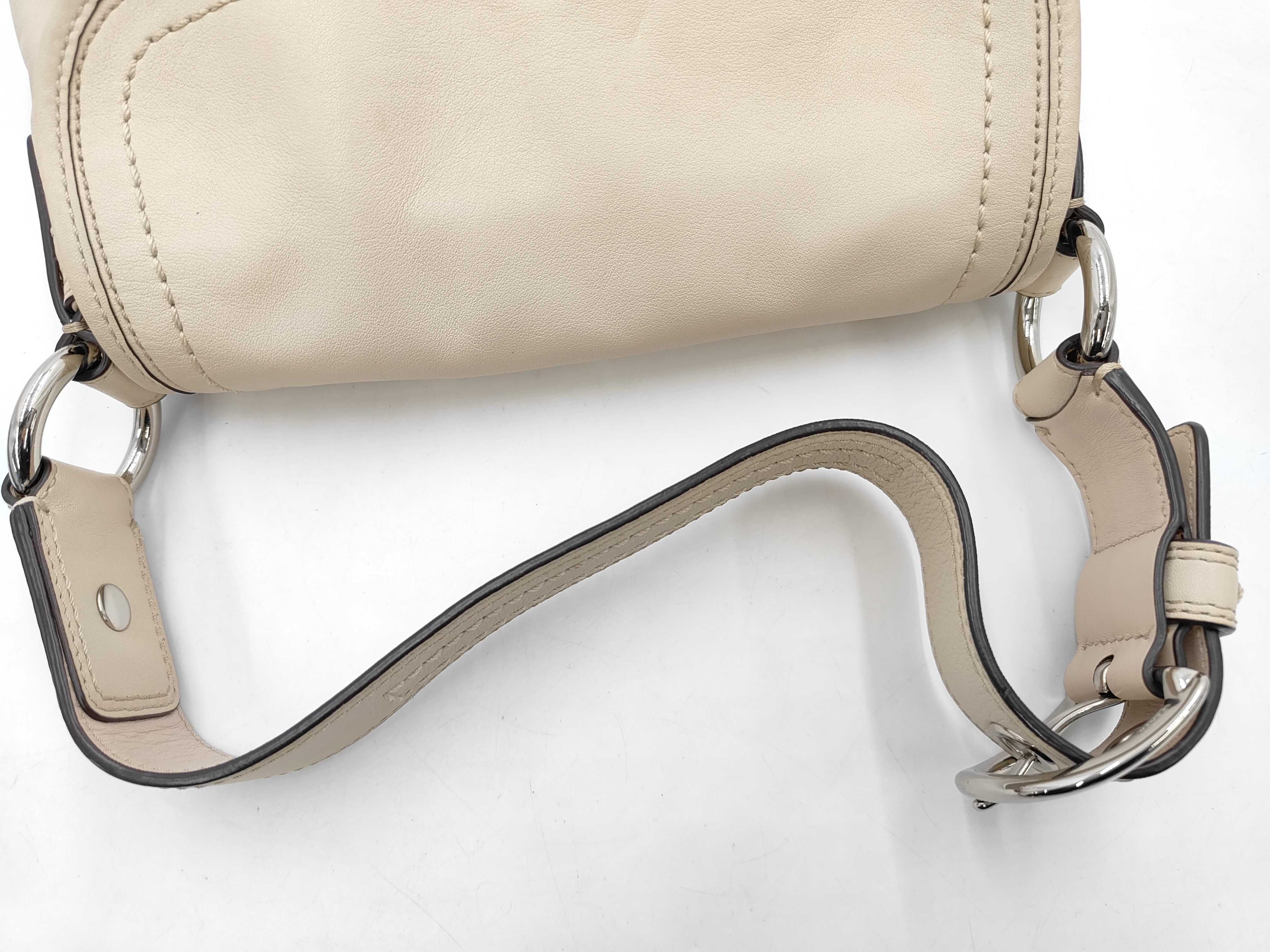 One-Shoulder Leather Ivory F13728 Shoulder Bag — view 6