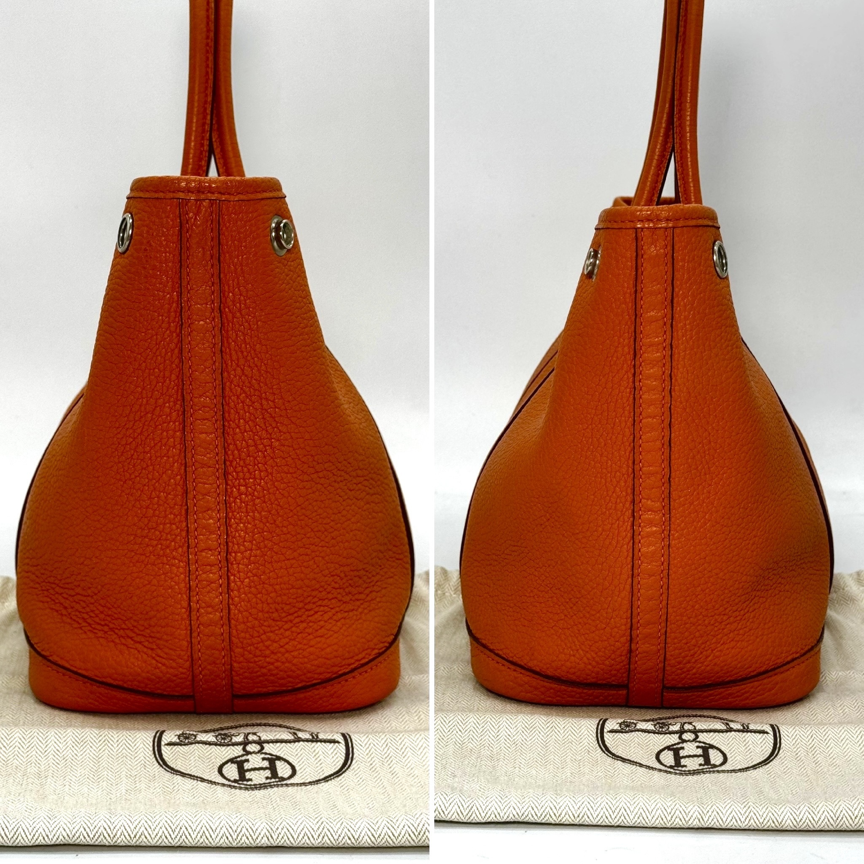 Garden Party TPM Negonda Leather, X Stamp, Orange, Silver Hardware, Handbag — view 5