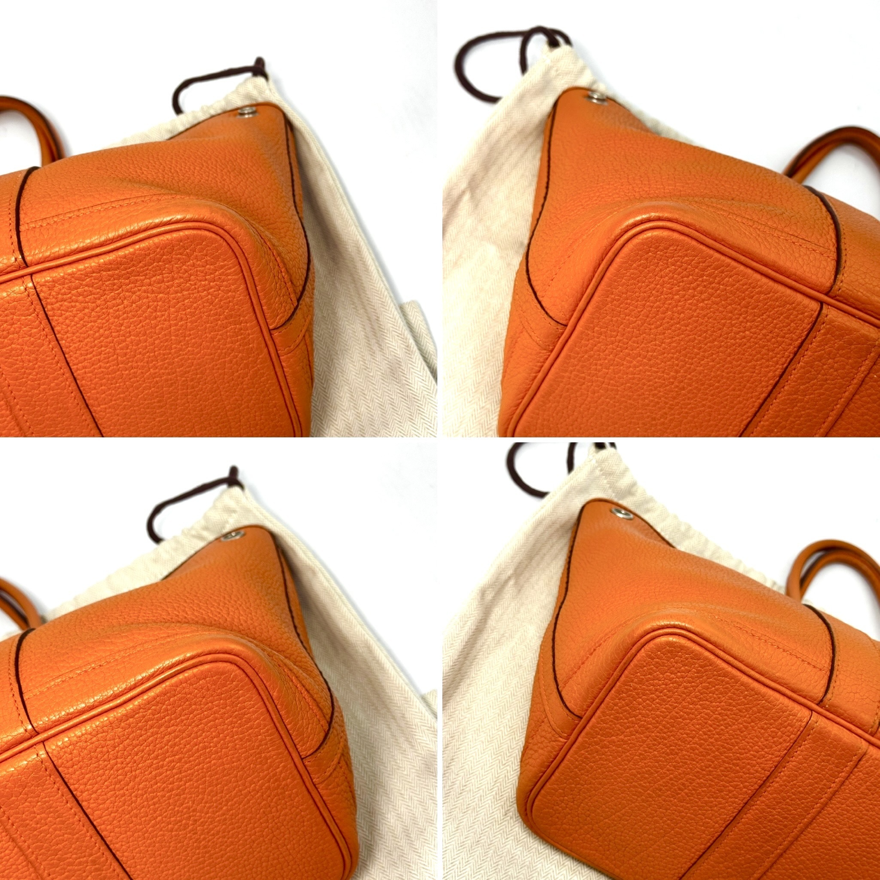 Garden Party TPM Negonda Leather, X Stamp, Orange, Silver Hardware, Handbag — view 7