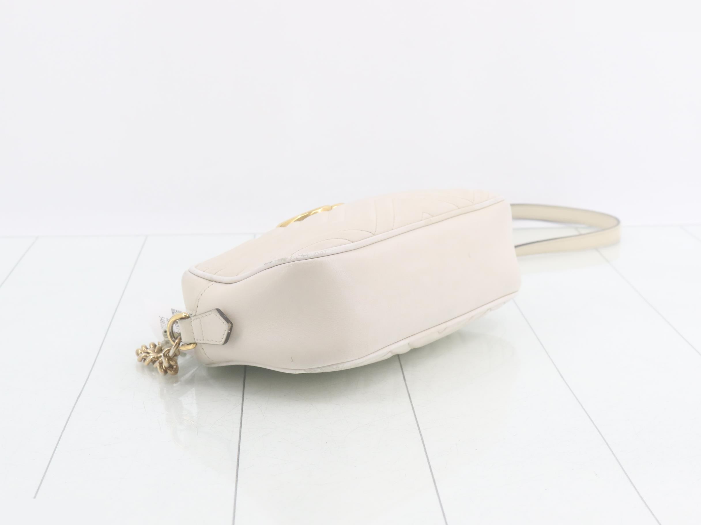 Marmont Quilted Shoulder Bag, White, 447632 — view 5