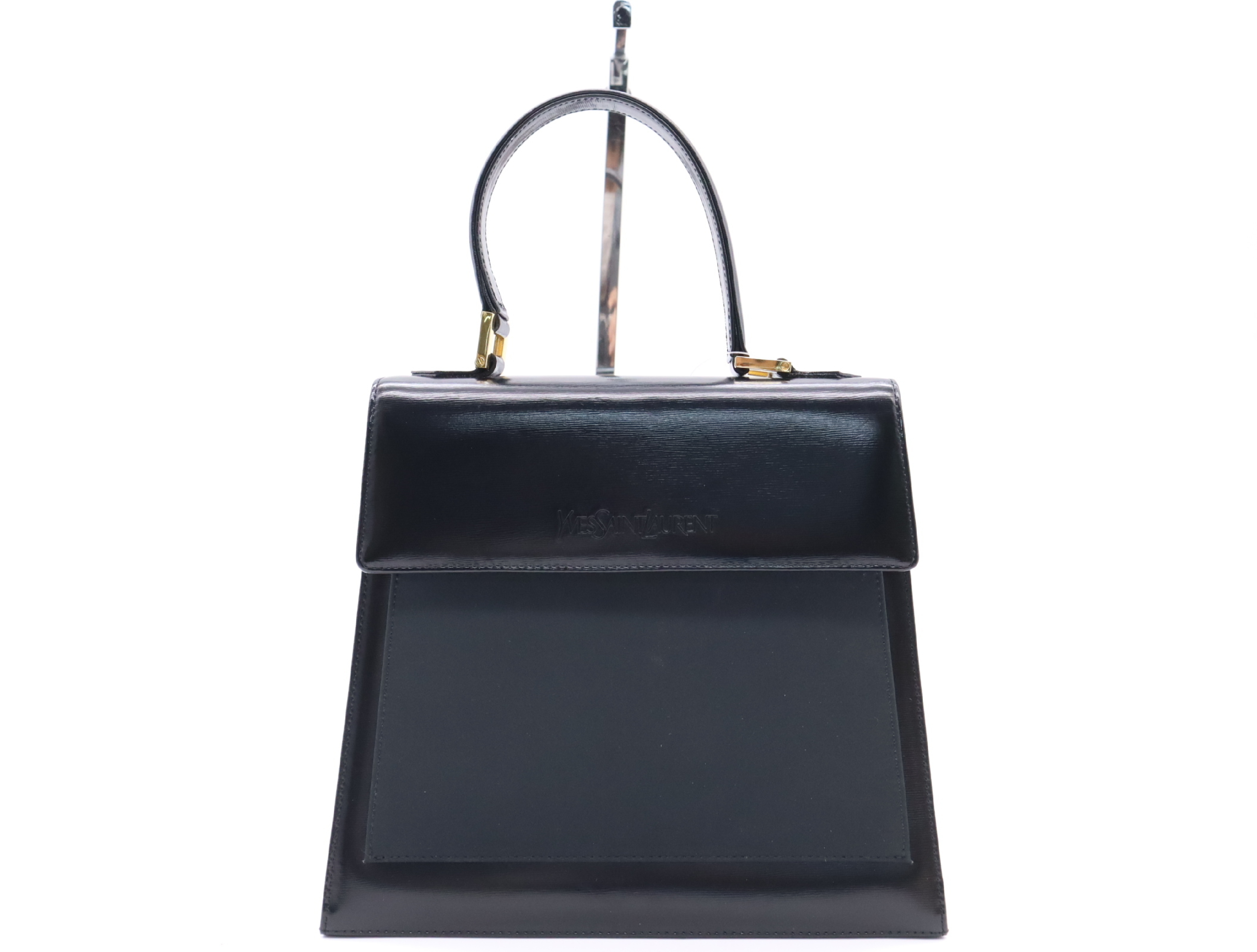Leather Black Gold Hardware Handbag