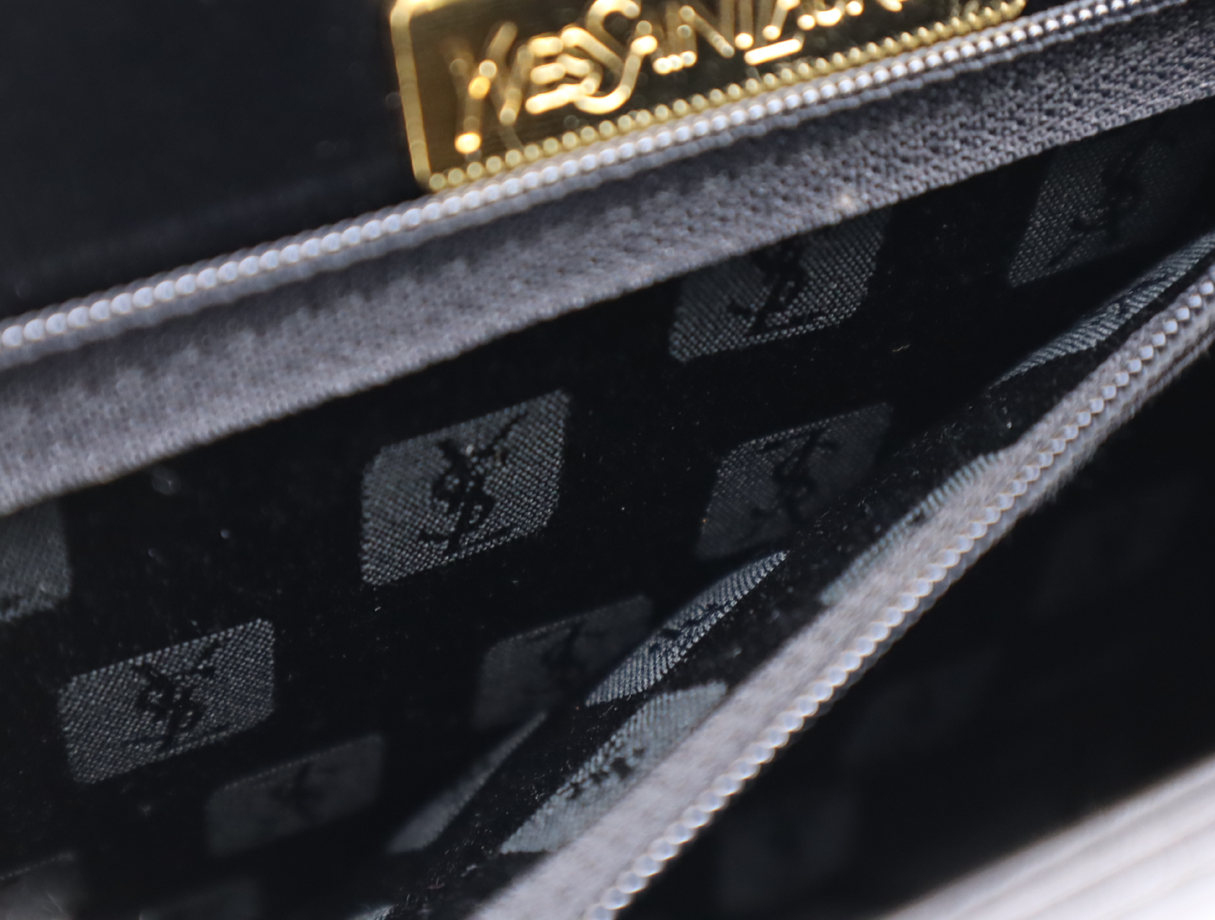 Leather Black Gold Hardware Handbag — view 14