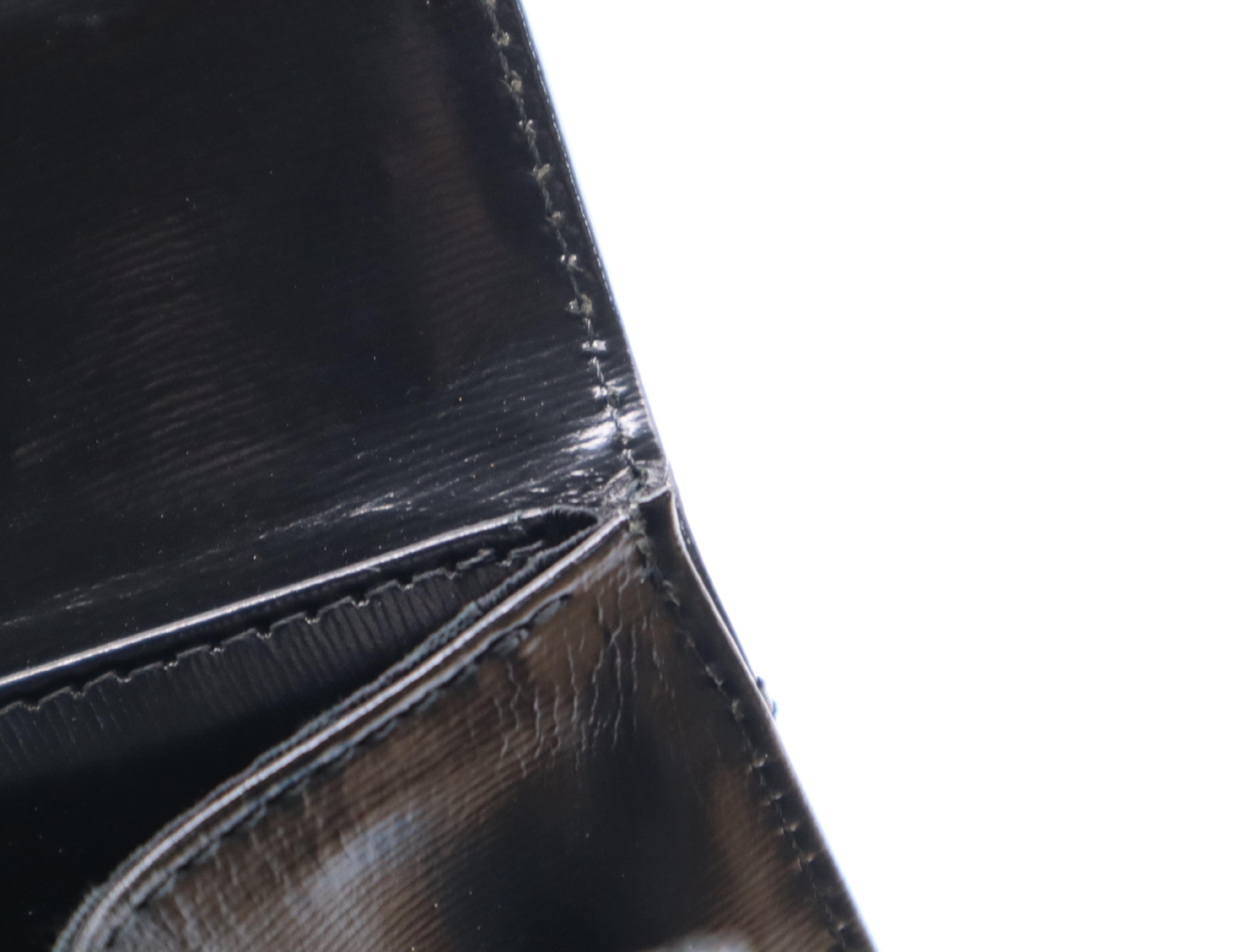 Leather Black Gold Hardware Handbag — view 15