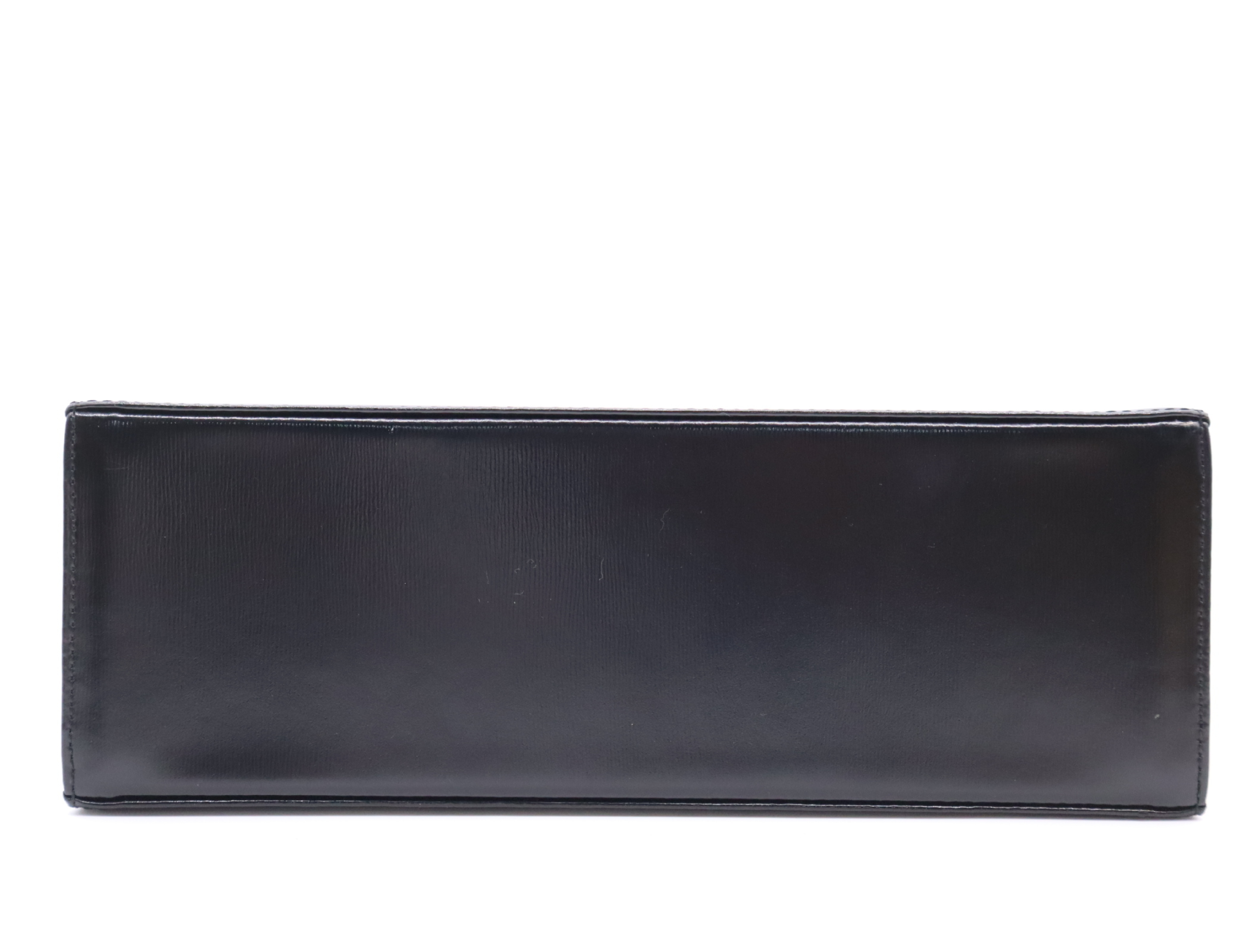 Leather Black Gold Hardware Handbag — view 4