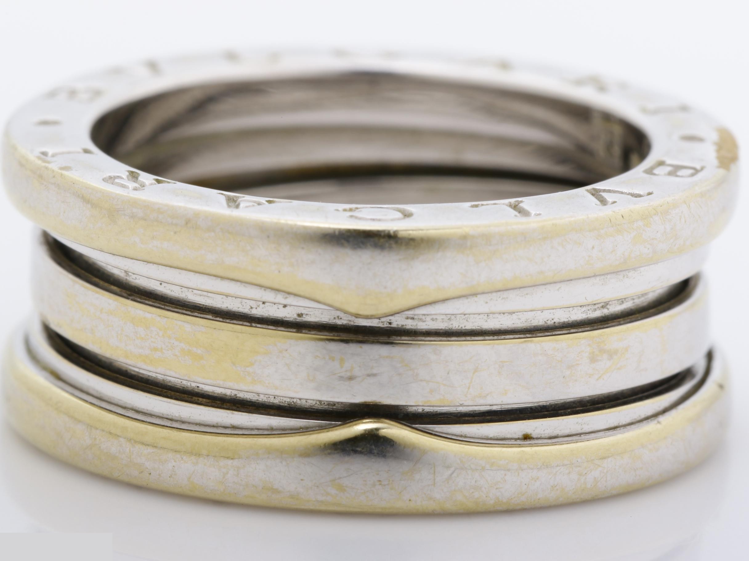 B.zero1 (precious metal) ring, 750WG, 11.2g, size #52 — view 2