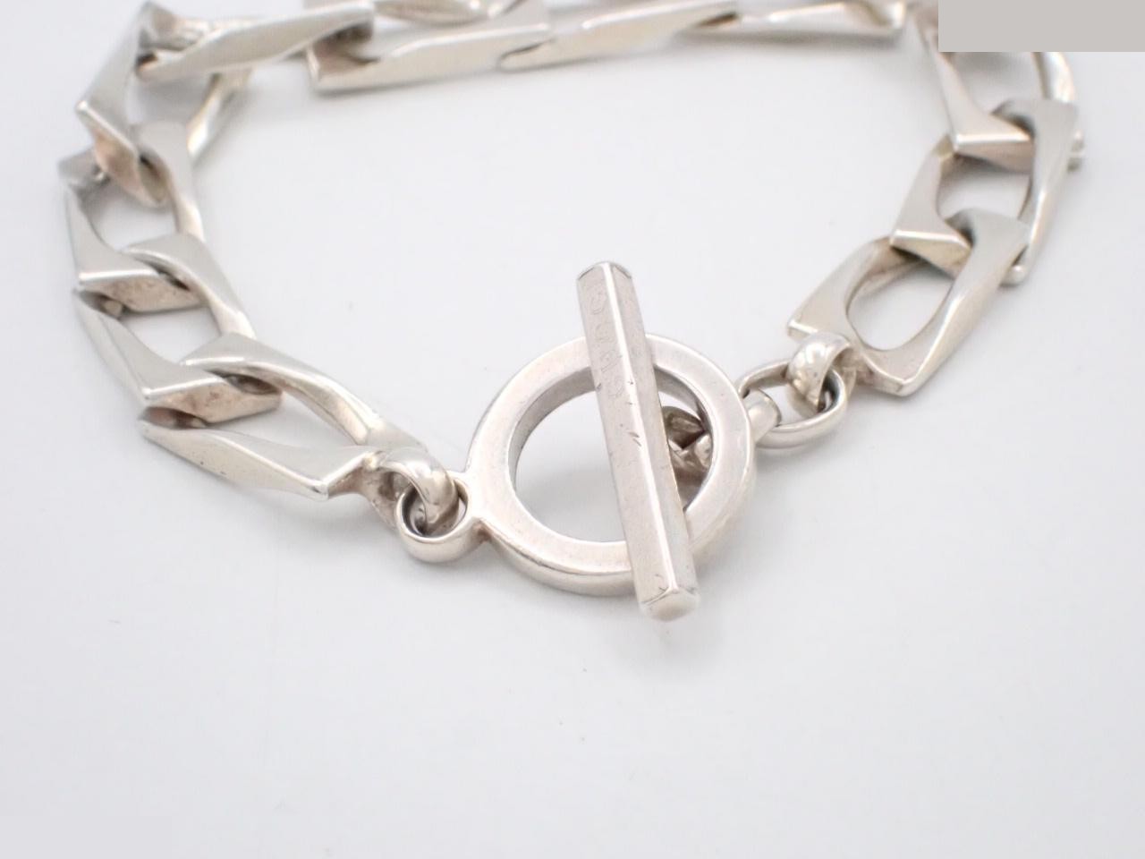 Figaro Square Chain, 925 Sterling Silver, 34.8g, Wrist Circumference Approx. 19cm — view 3