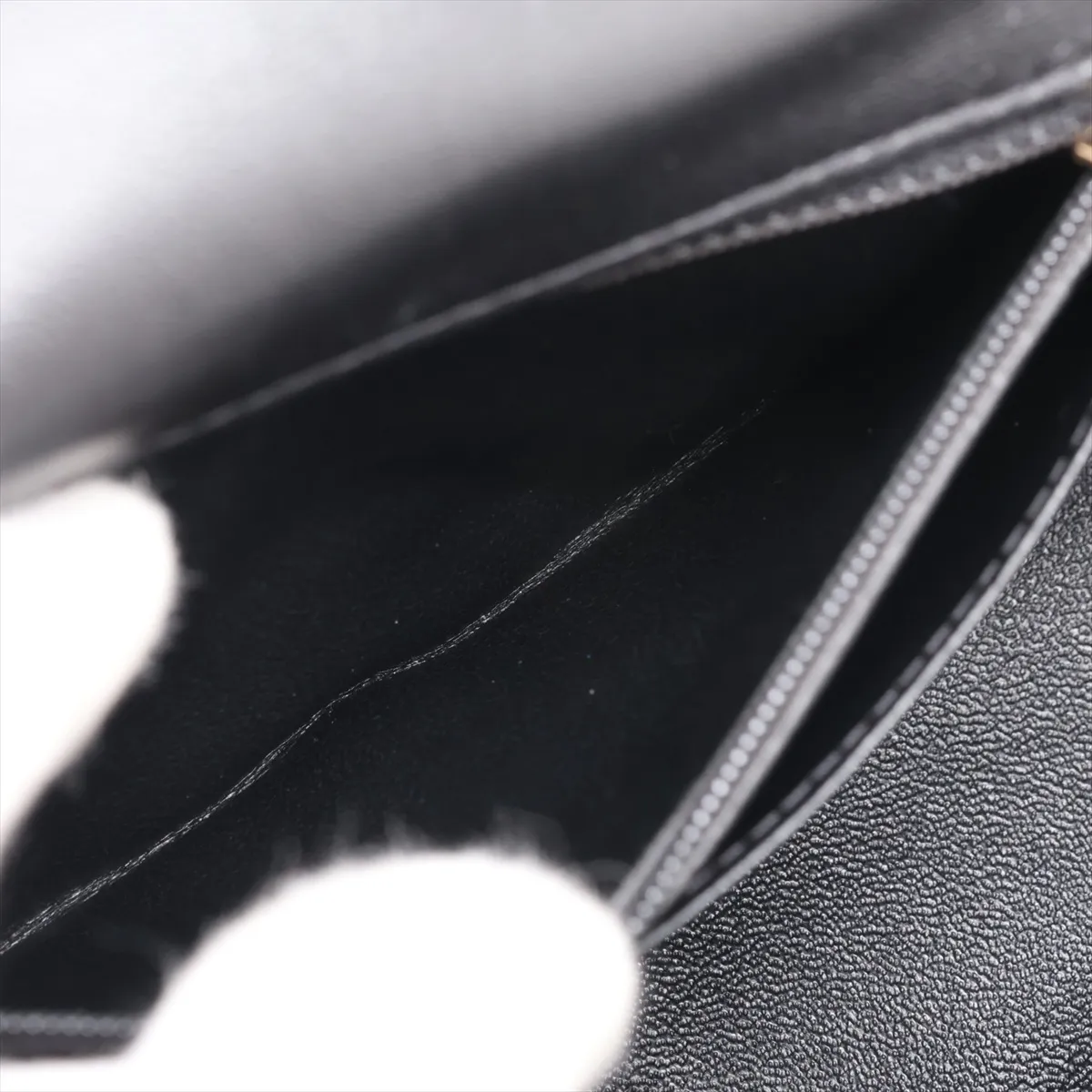 Mini Matelassé 17 Lambskin Single Flap Single Chain Bag, Black with Gold Hardware, 31248640, Serial Number 31-A35200 — view 7