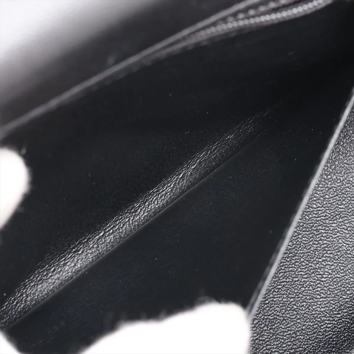 Mini Matelassé 17 Lambskin Single Flap Single Chain Bag, Black with Gold Hardware, 31248640, Serial Number 31-A35200 — view 8