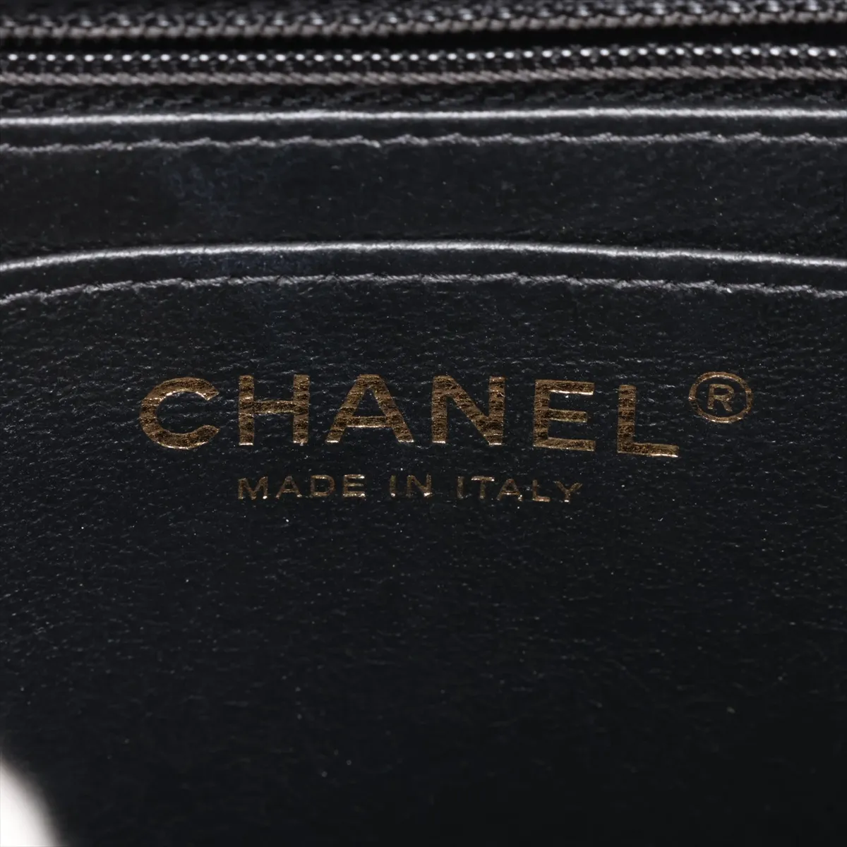 Mini Matelassé 17 Lambskin Single Flap Single Chain Bag, Black with Gold Hardware, 31248640, Serial Number 31-A35200 — view 9