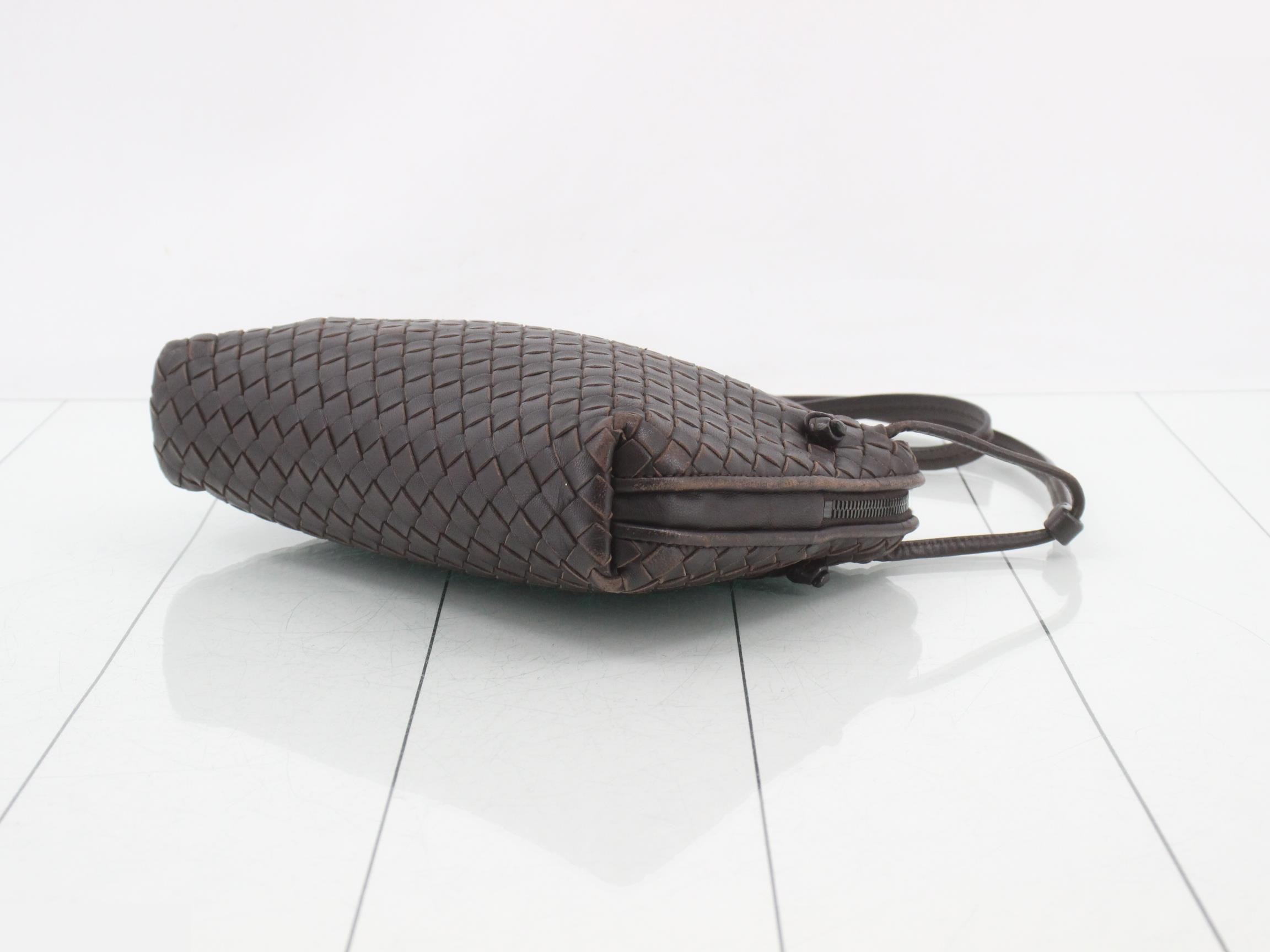 Intrecciato (bag) - Shoulder bag, leather, brown — view 6