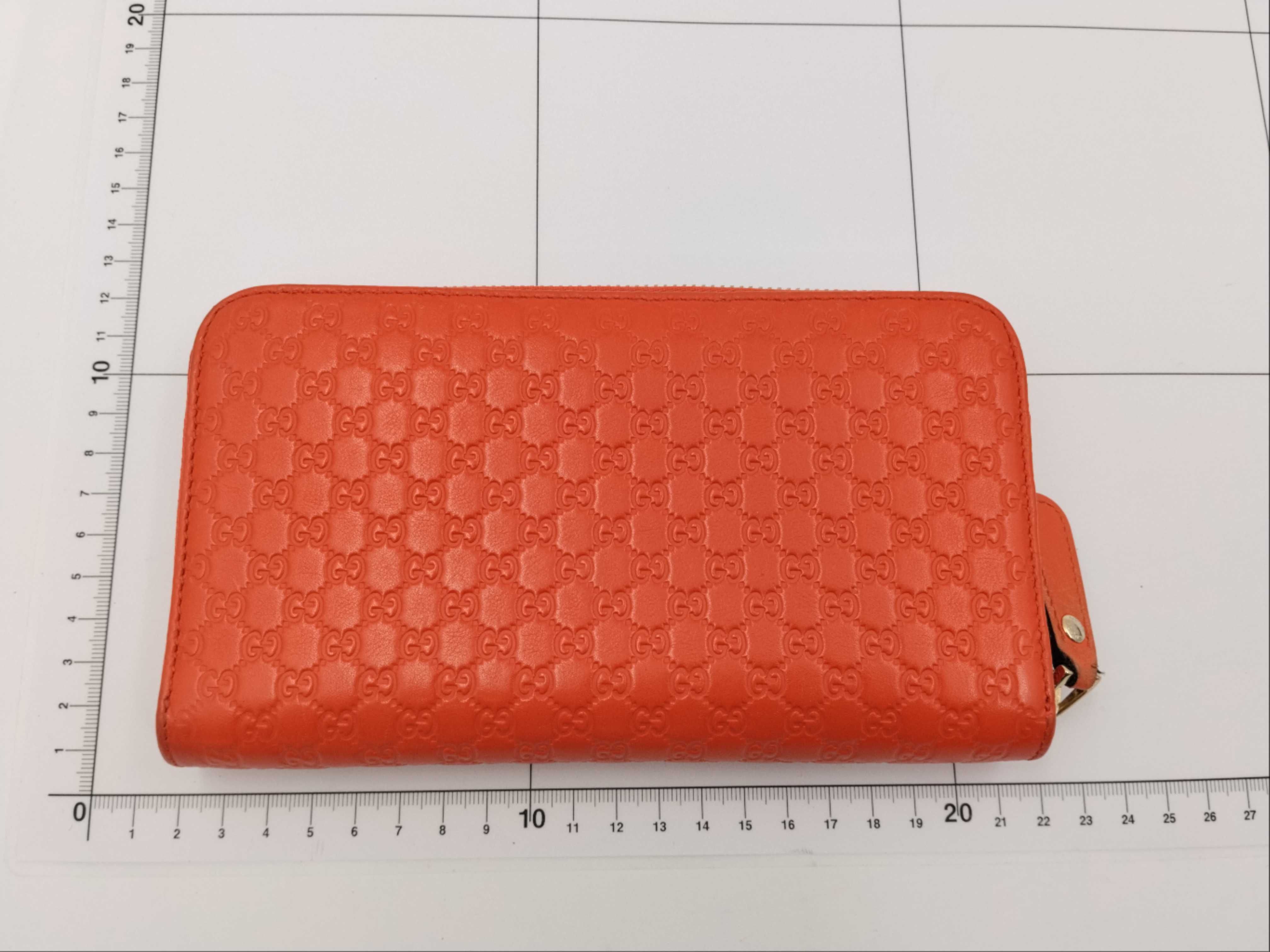 Guccissima Long Wallet, Round Leather, Orange, 449391 — view 2