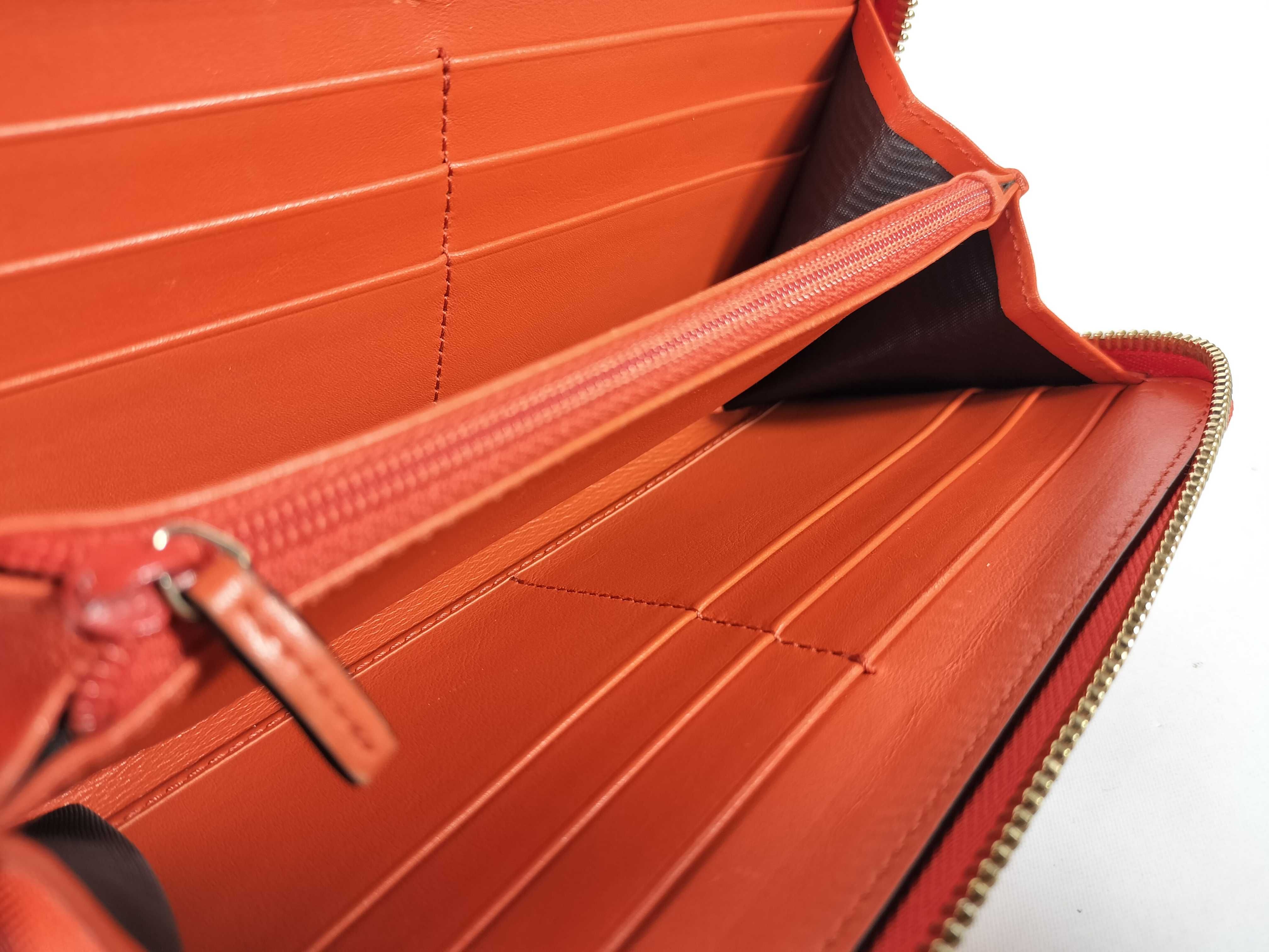 Guccissima Long Wallet, Round Leather, Orange, 449391 — view 7