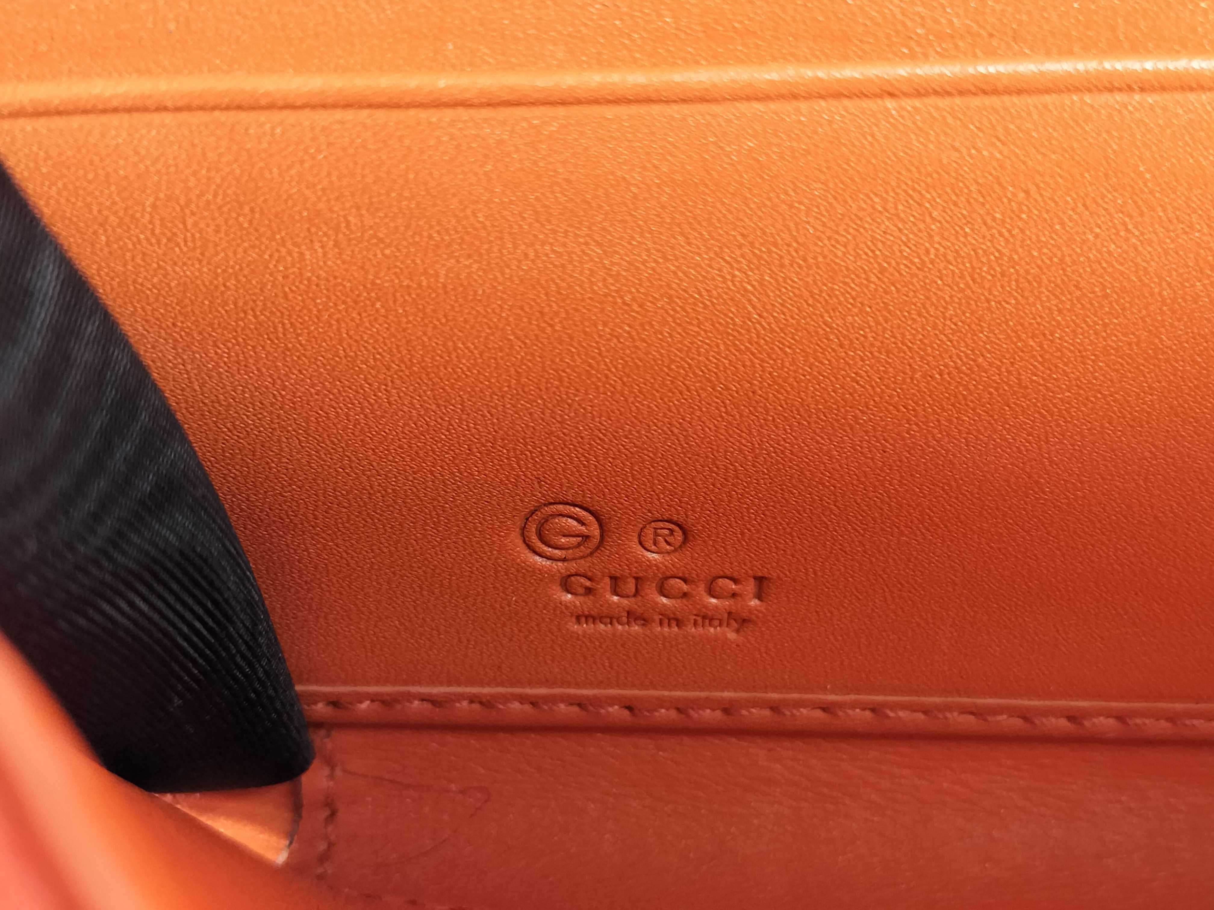 Guccissima Long Wallet, Round Leather, Orange, 449391 — view 9