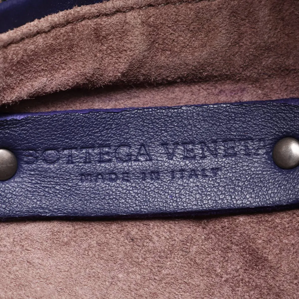 Intrecciato Hobo Leather Shoulder Bag, Blue — view 9