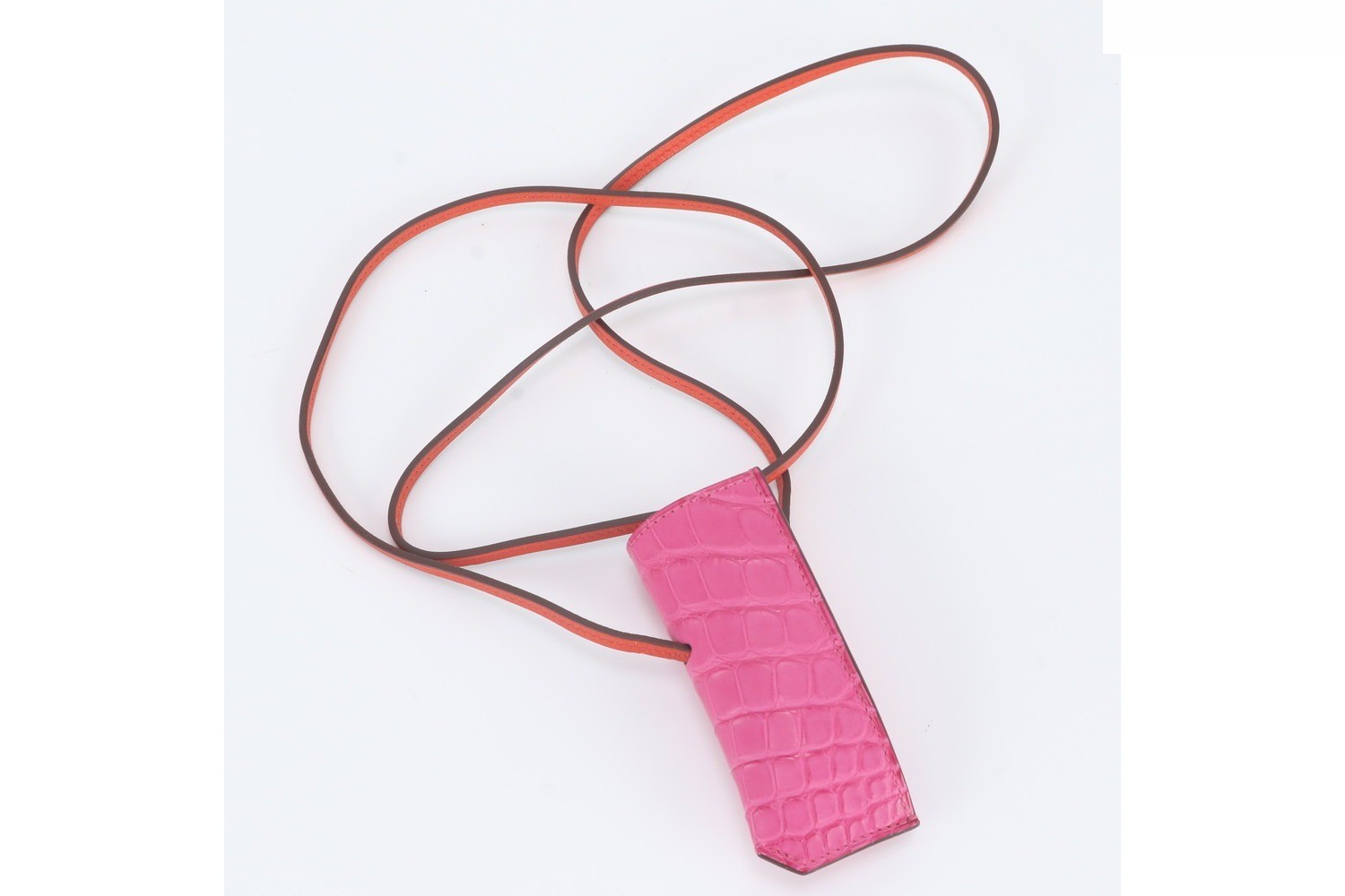Z-stamped alligator leather kiss holder lip case — view 2