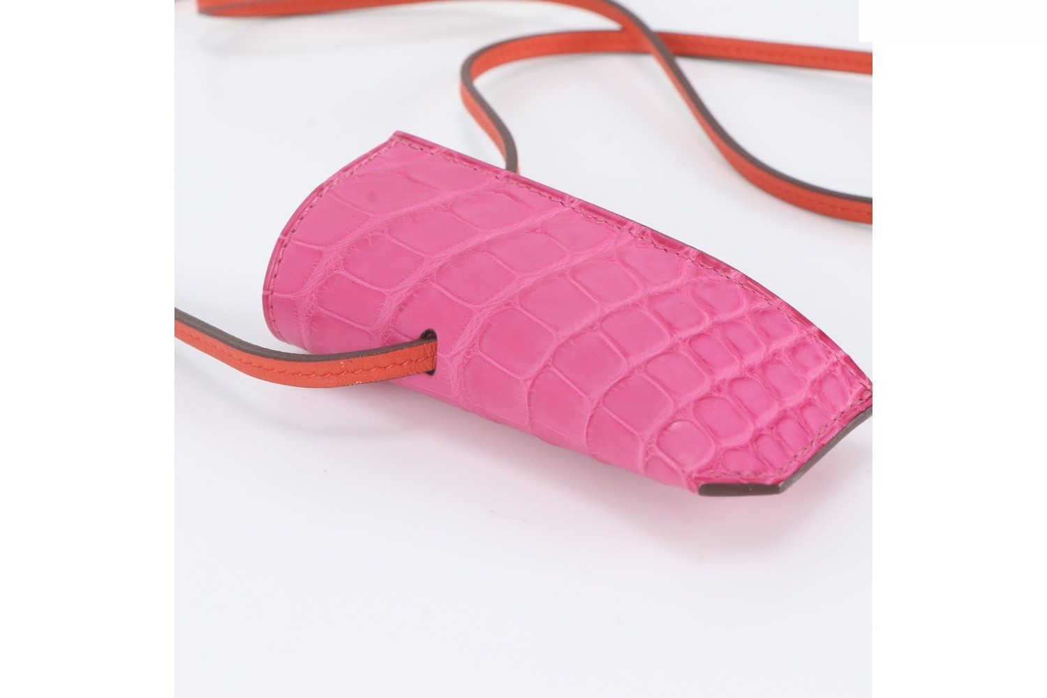 Z-stamped alligator leather kiss holder lip case — view 4