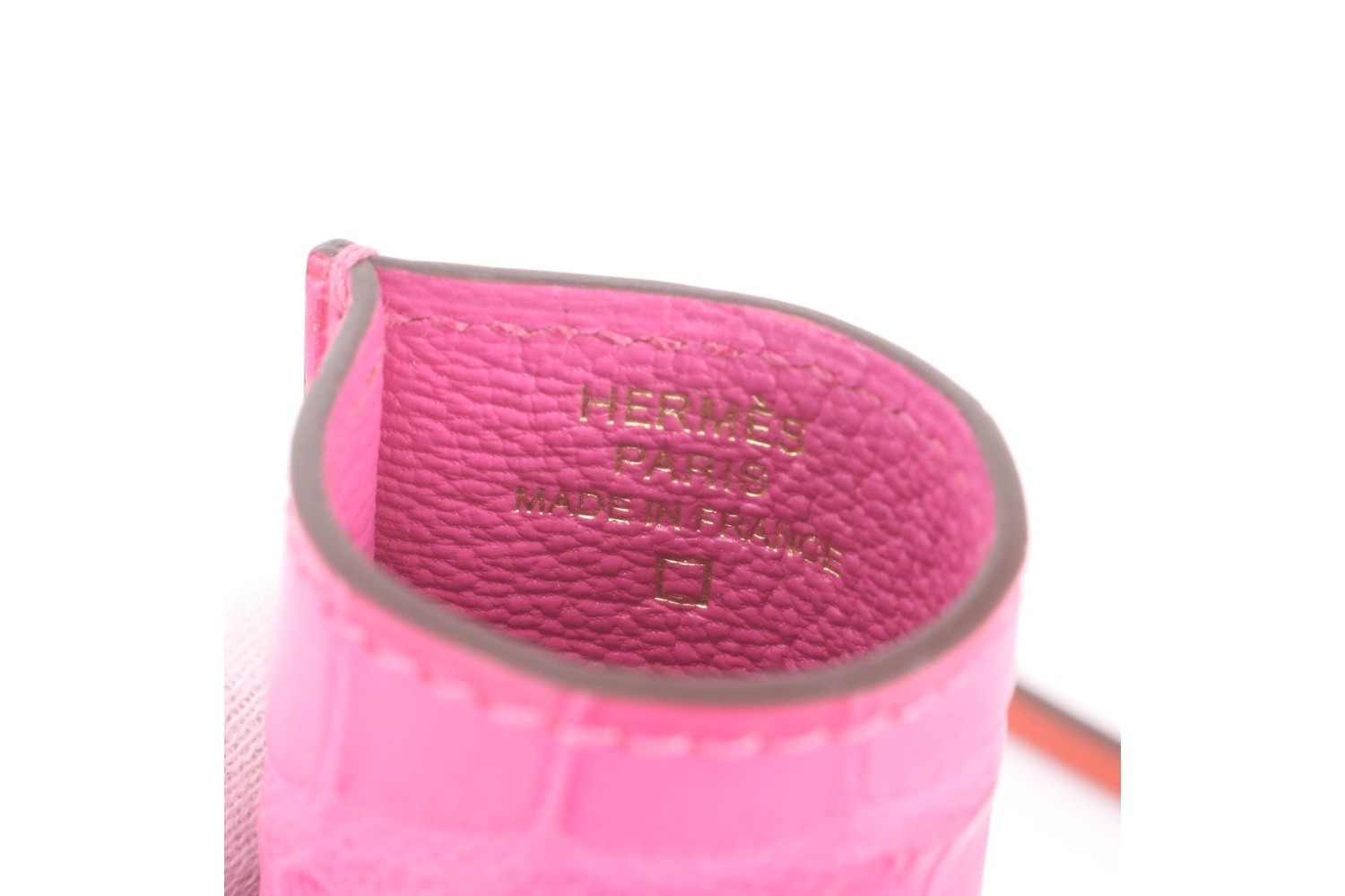 Z-stamped alligator leather kiss holder lip case — view 7