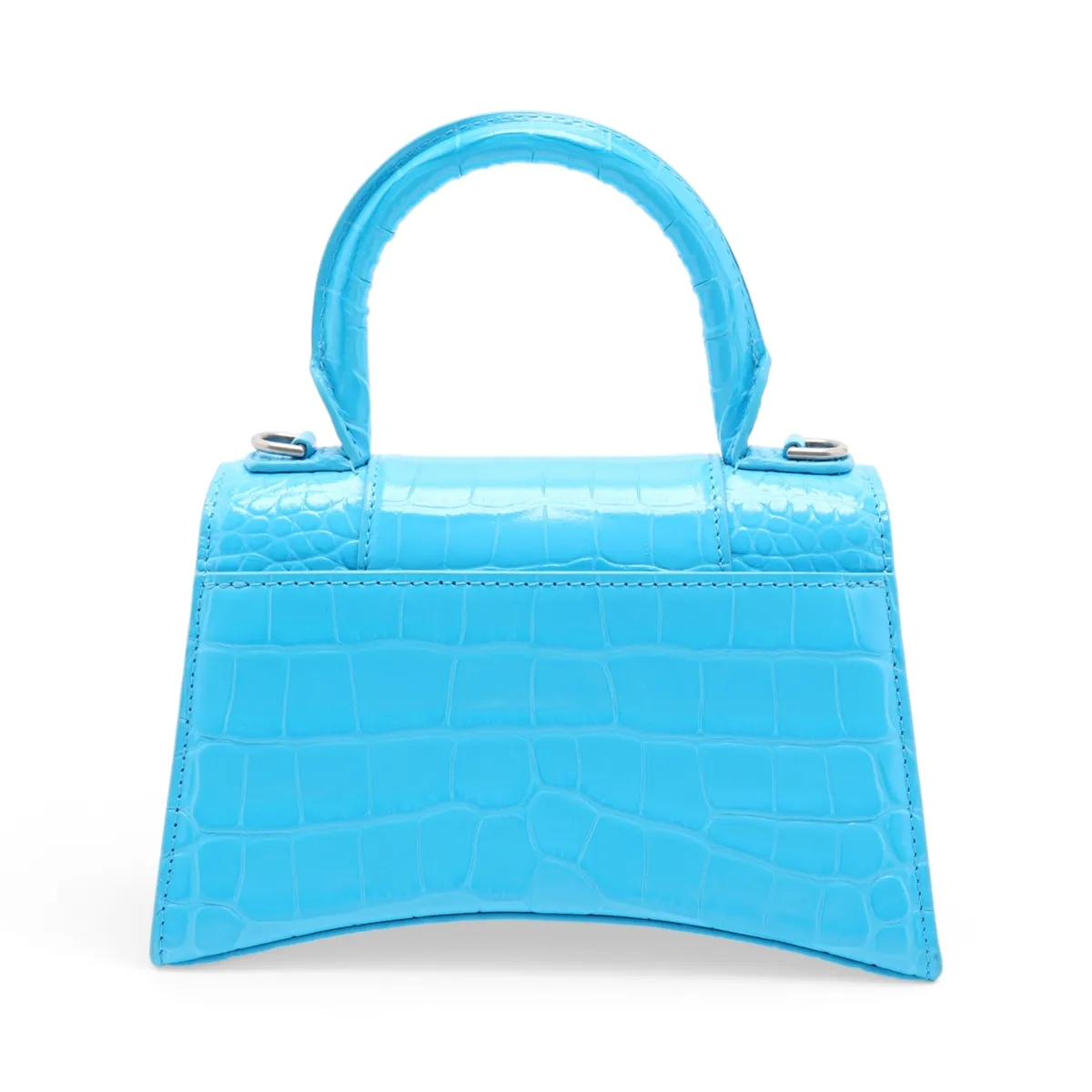 Hourglass XS 592833 Crocodile Embossed 2-Way Handbag Blue — view 2
