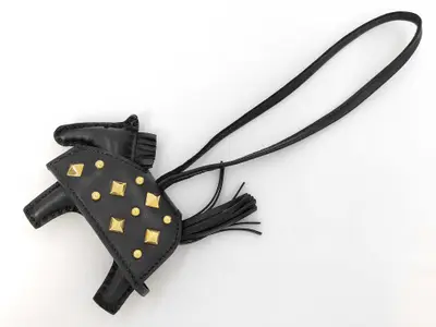 Rodeo Robeo Lock PM K stamp:2025 Charm Agneau Milo Noir Black Gold Studs Other Accessories