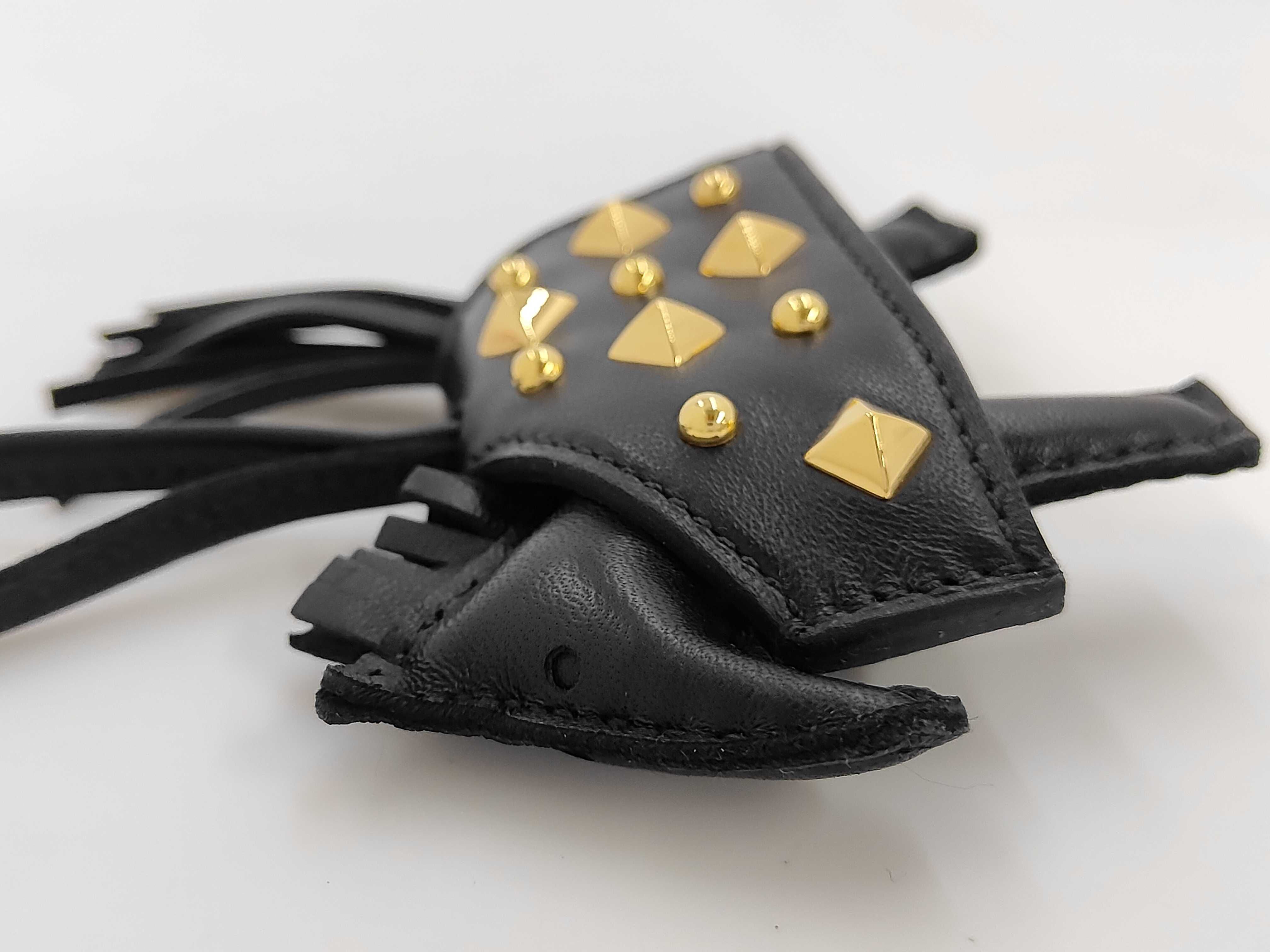 Rodeo Robeo Lock PM K stamp:2025 Charm Agneau Milo Noir Black Gold Studs Other Accessories — view 5
