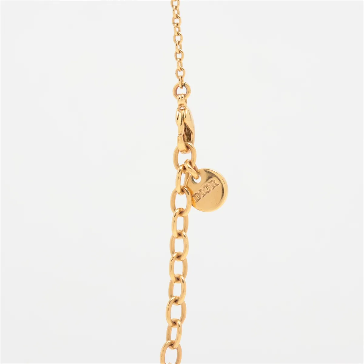 Petit CD Necklace GP x Rhinestone Gold — view 3