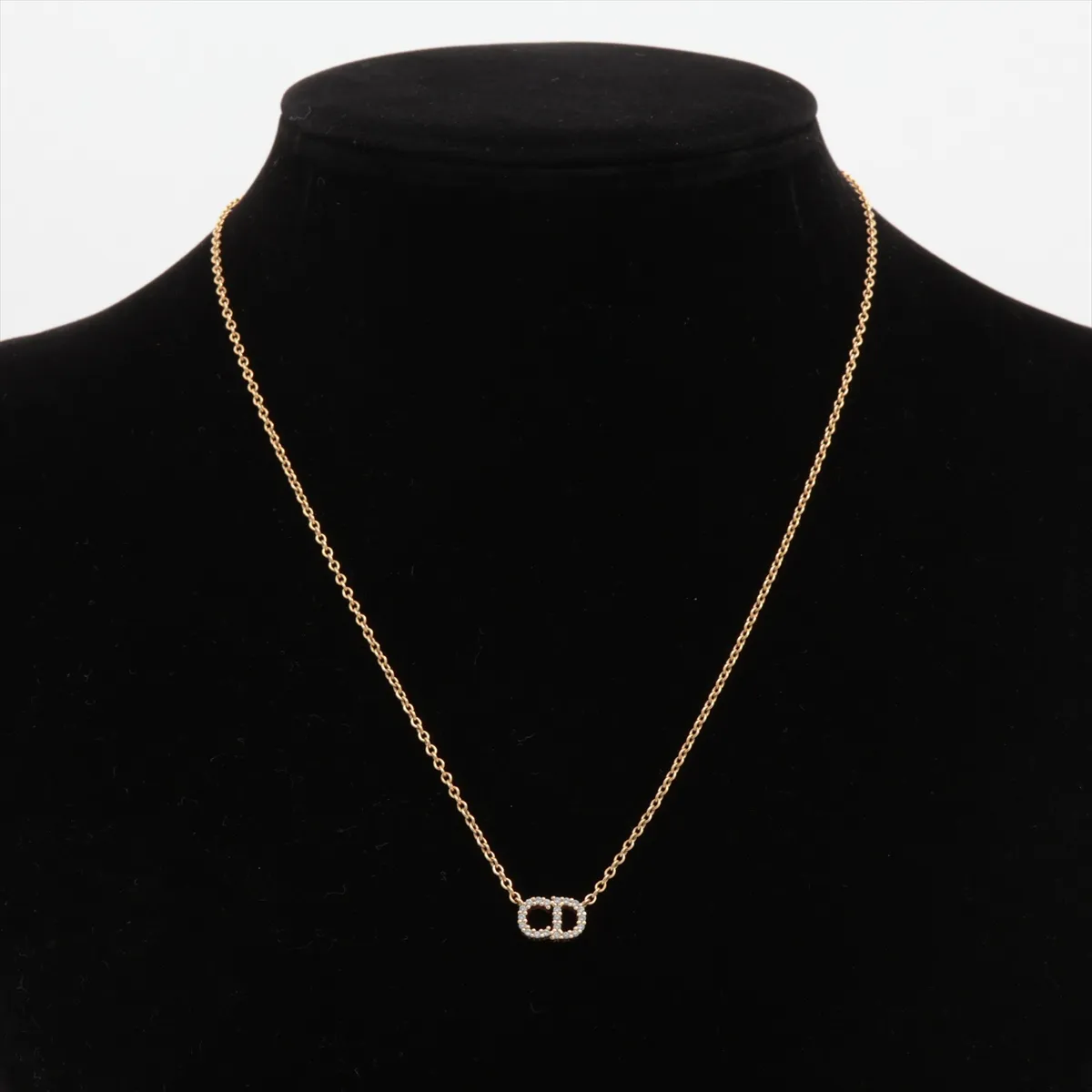 Petit CD Necklace GP x Rhinestone Gold — view 5
