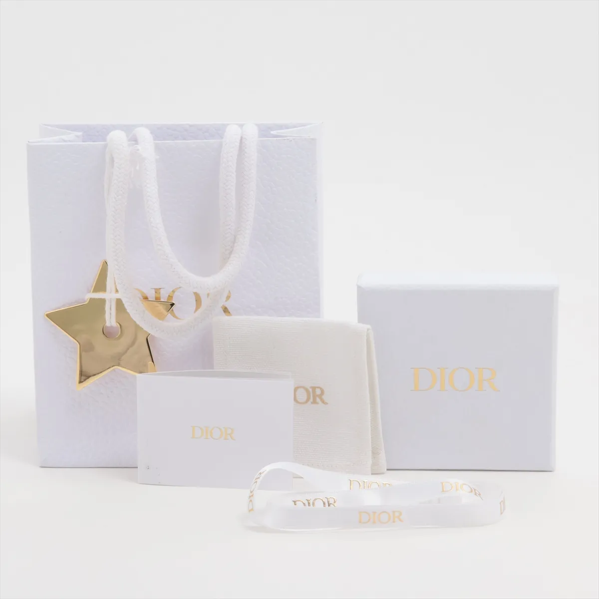 Petit CD Necklace GP x Rhinestone Gold — view 6