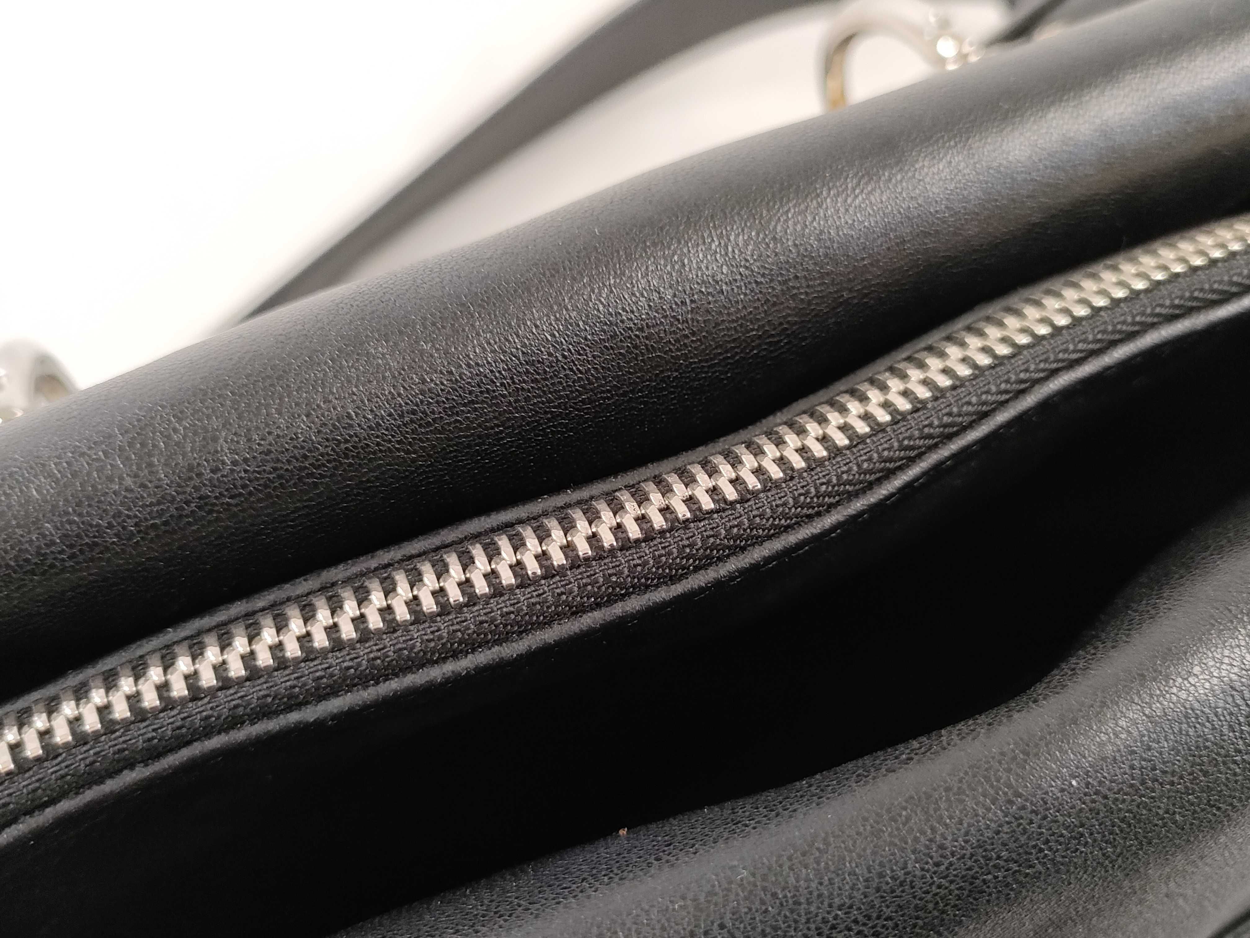 Cannage Leather Handbag Shoulder Bag Black Serial Handbag — view 9