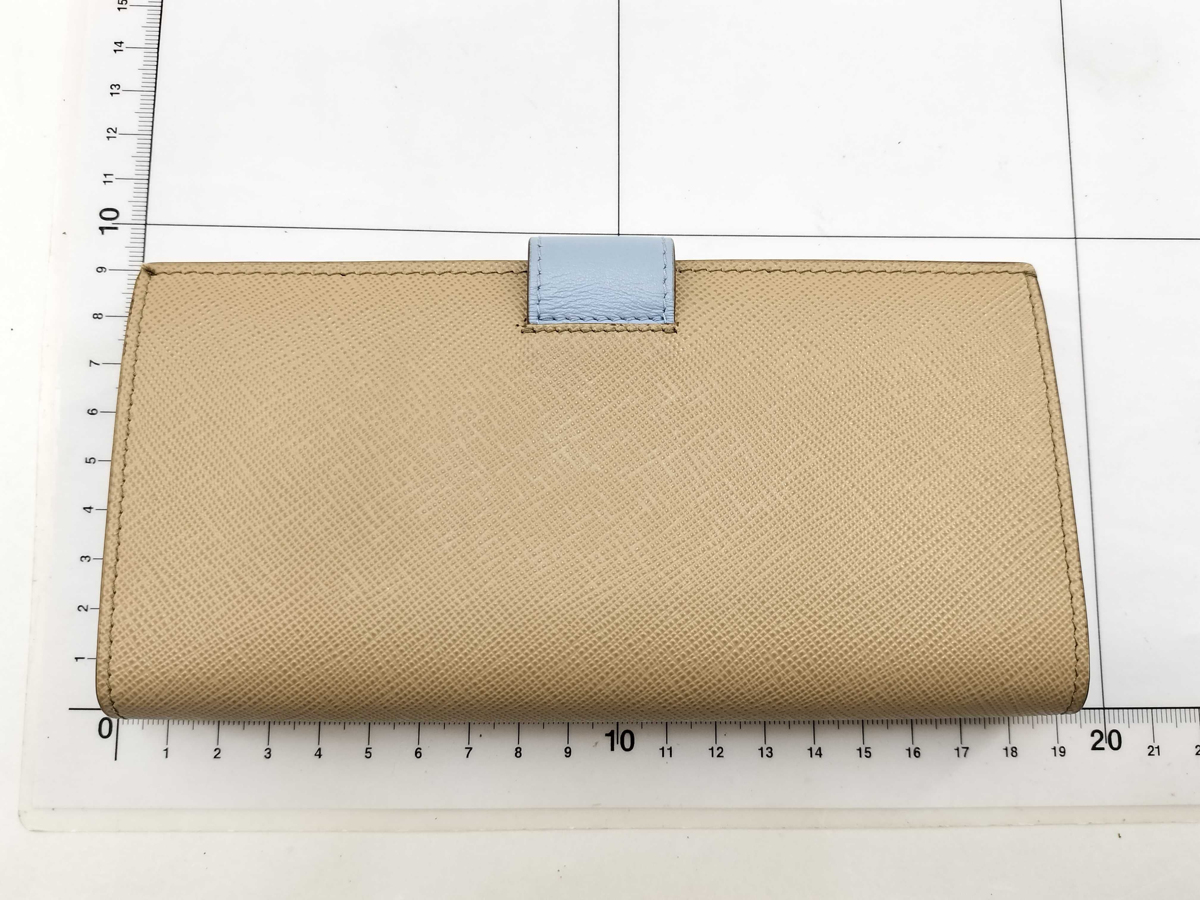 Saffiano Leather Long Wallet 1MV025 RFID Accessories: Box, Wallet — view 2