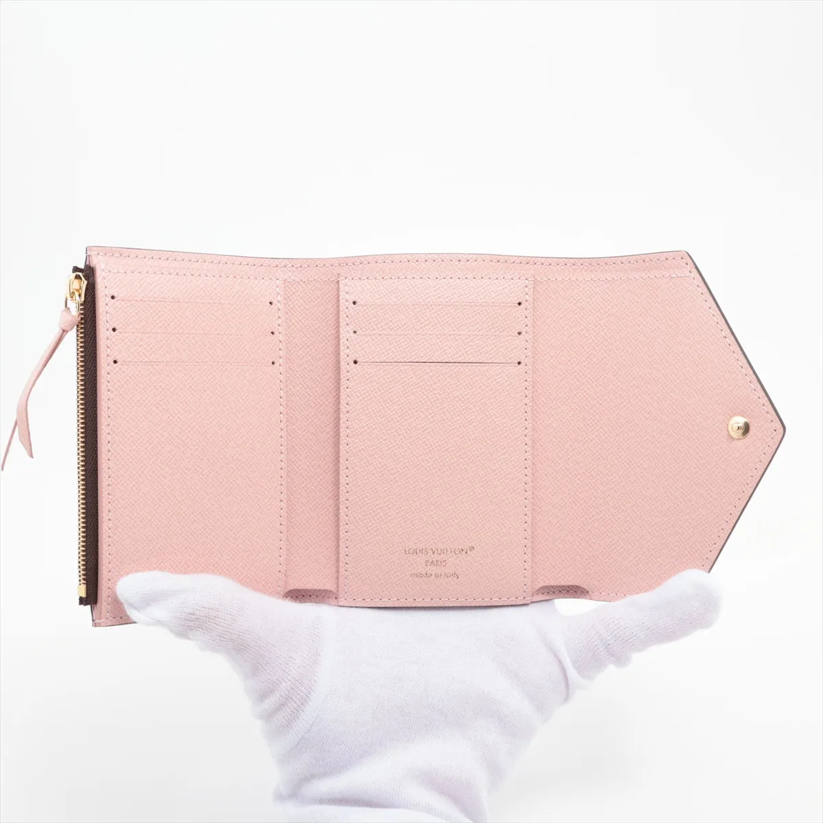Monogram Portefeuille Victorine M62360 Rose Ballerine Compact Wallet (RFID detected) — view 3