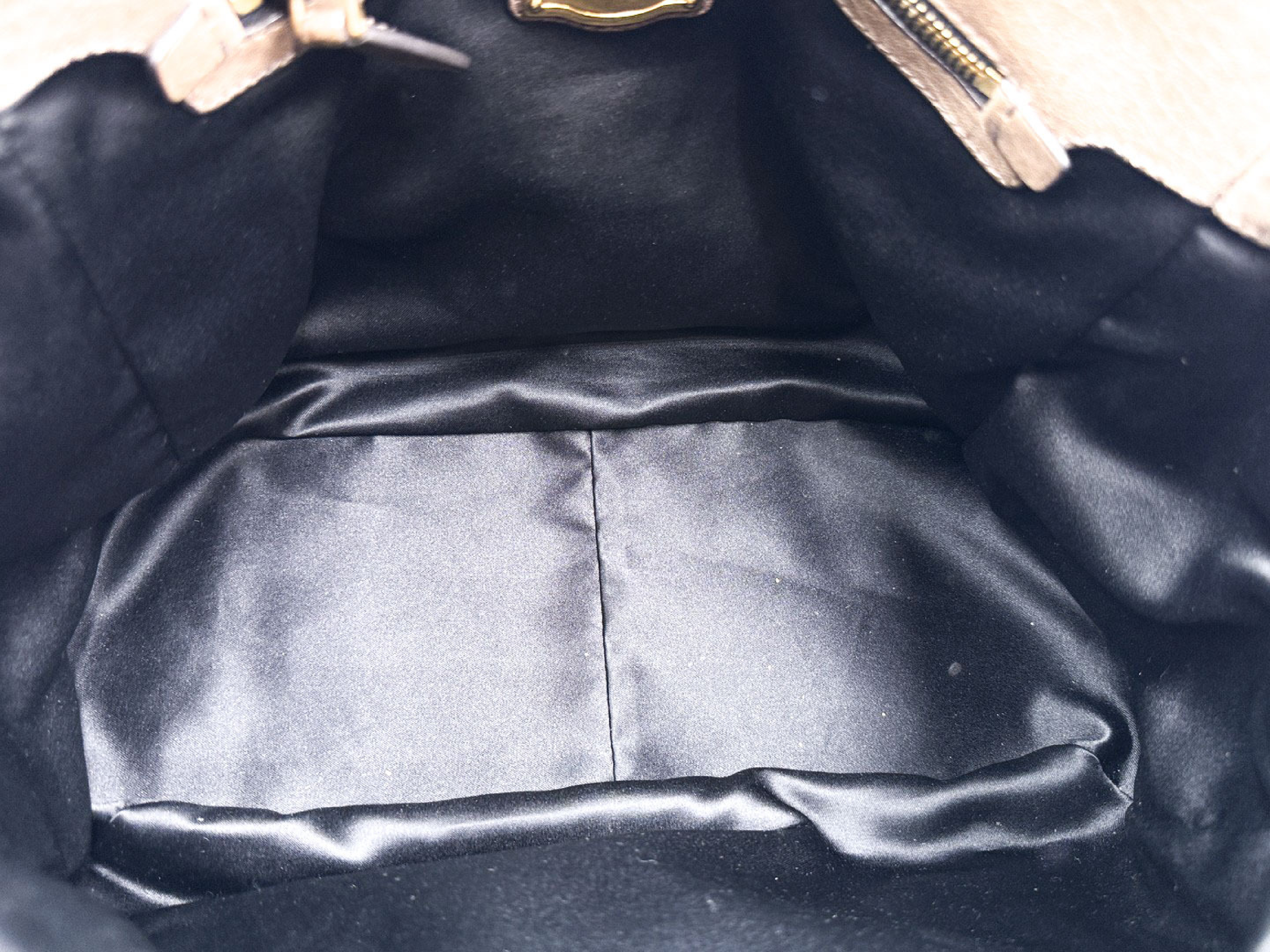 2-way strap leather handbag with gold hardware — view 10