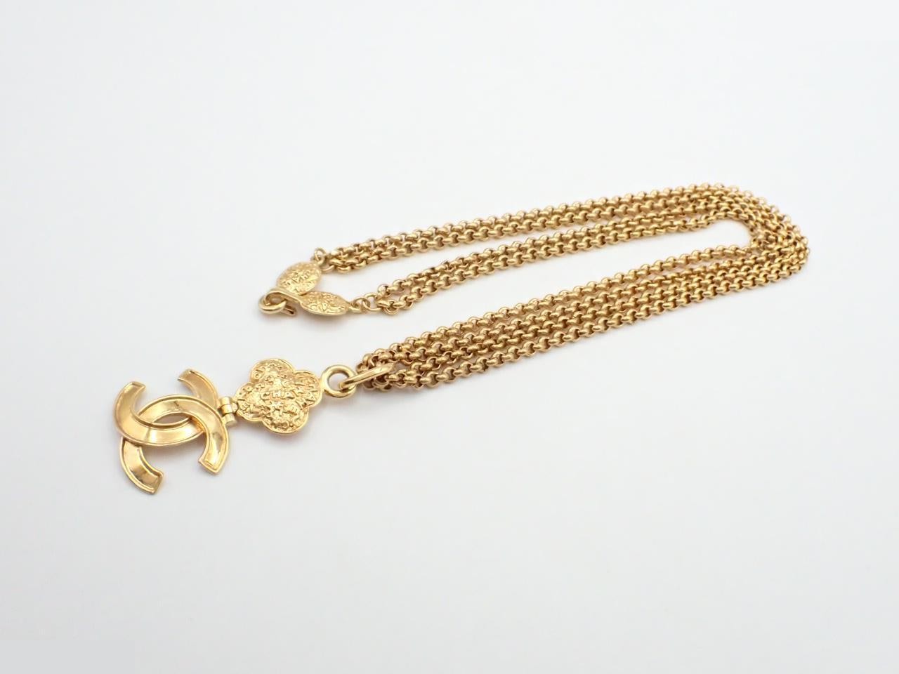 Coco Mark Necklace, Gold Color, Chain Approx. 82cm — view 3