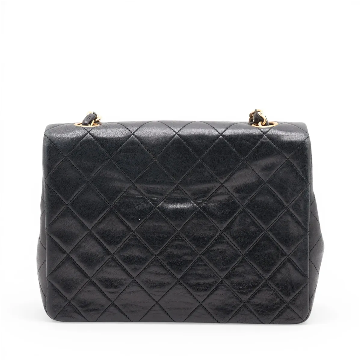 Mini Matelassé 20 Lambskin Single Flap Single Chain Bag, Black with Gold Hardware, 1515423, Series 1, A69900 — view 2