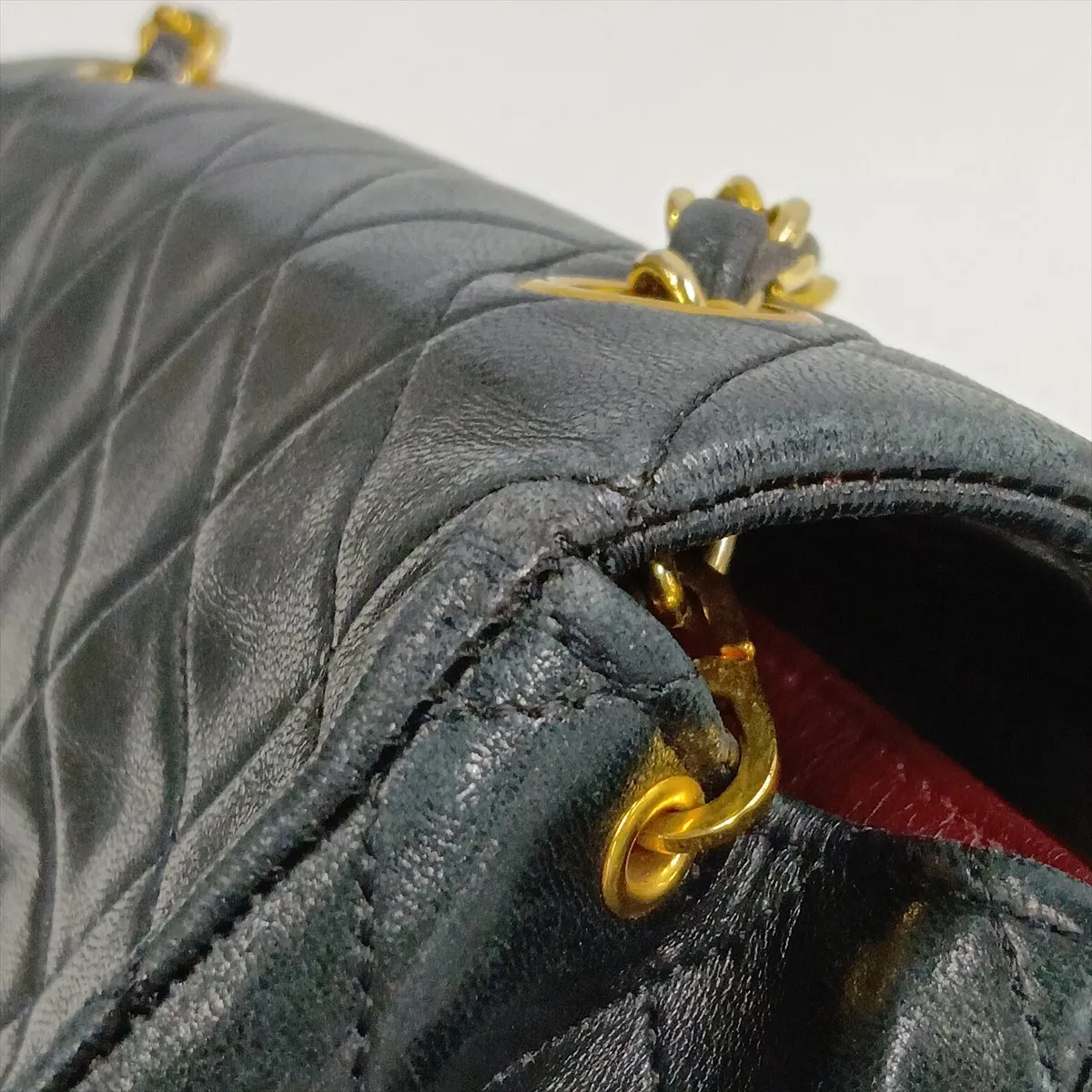 Mini Matelassé 20 Lambskin Single Flap Single Chain Bag, Black with Gold Hardware, 1515423, Series 1, A69900 — view 14