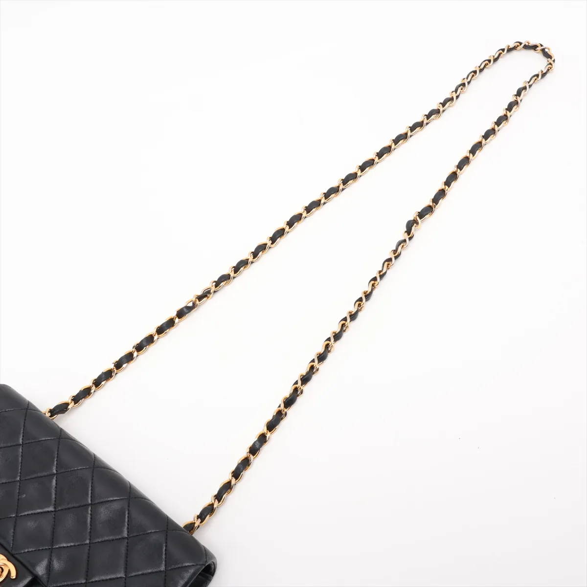 Mini Matelassé 20 Lambskin Single Flap Single Chain Bag, Black with Gold Hardware, 1515423, Series 1, A69900 — view 5