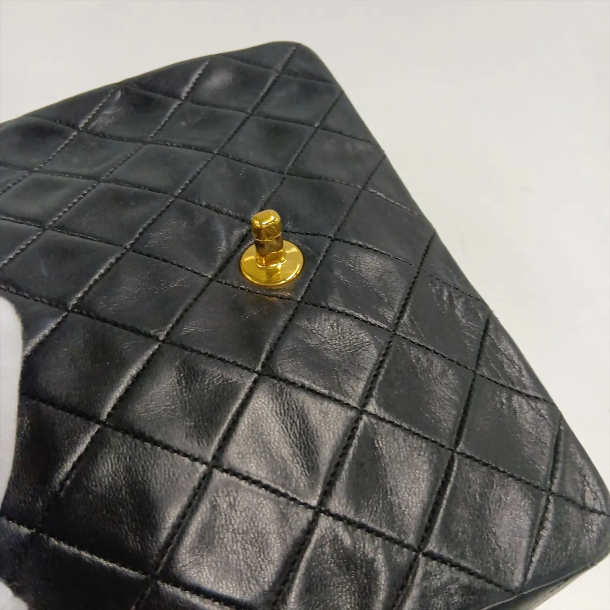 Mini Matelassé 20 Lambskin Single Flap Single Chain Bag, Black with Gold Hardware, 1515423, Series 1, A69900 — view 9