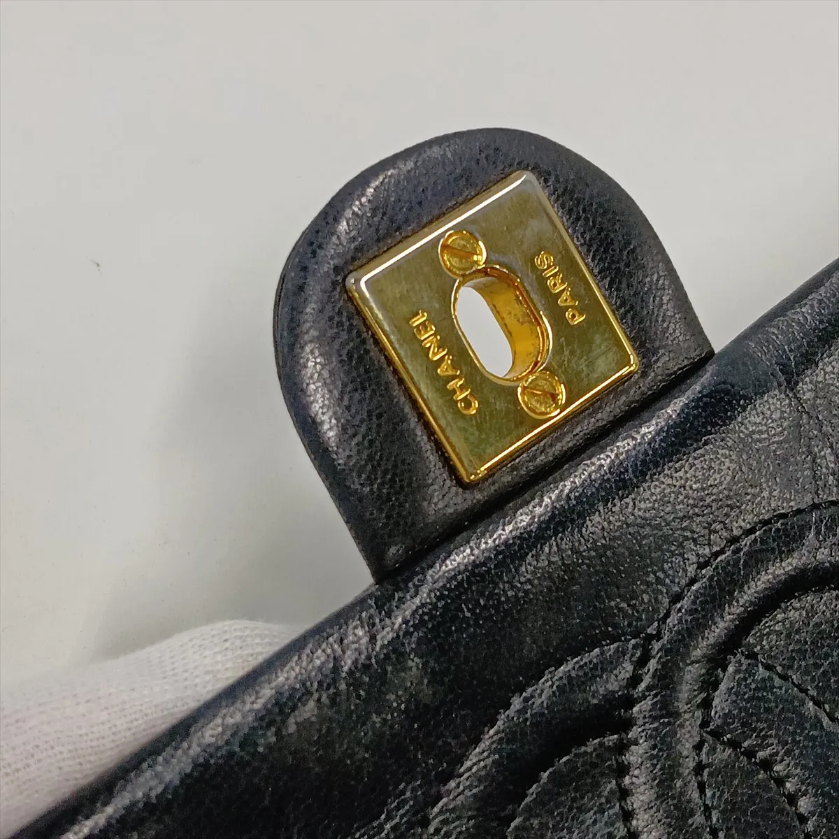 Mini Matelassé 20 Lambskin Single Flap Single Chain Bag, Black with Gold Hardware, 1515423, Series 1, A69900 — view 10