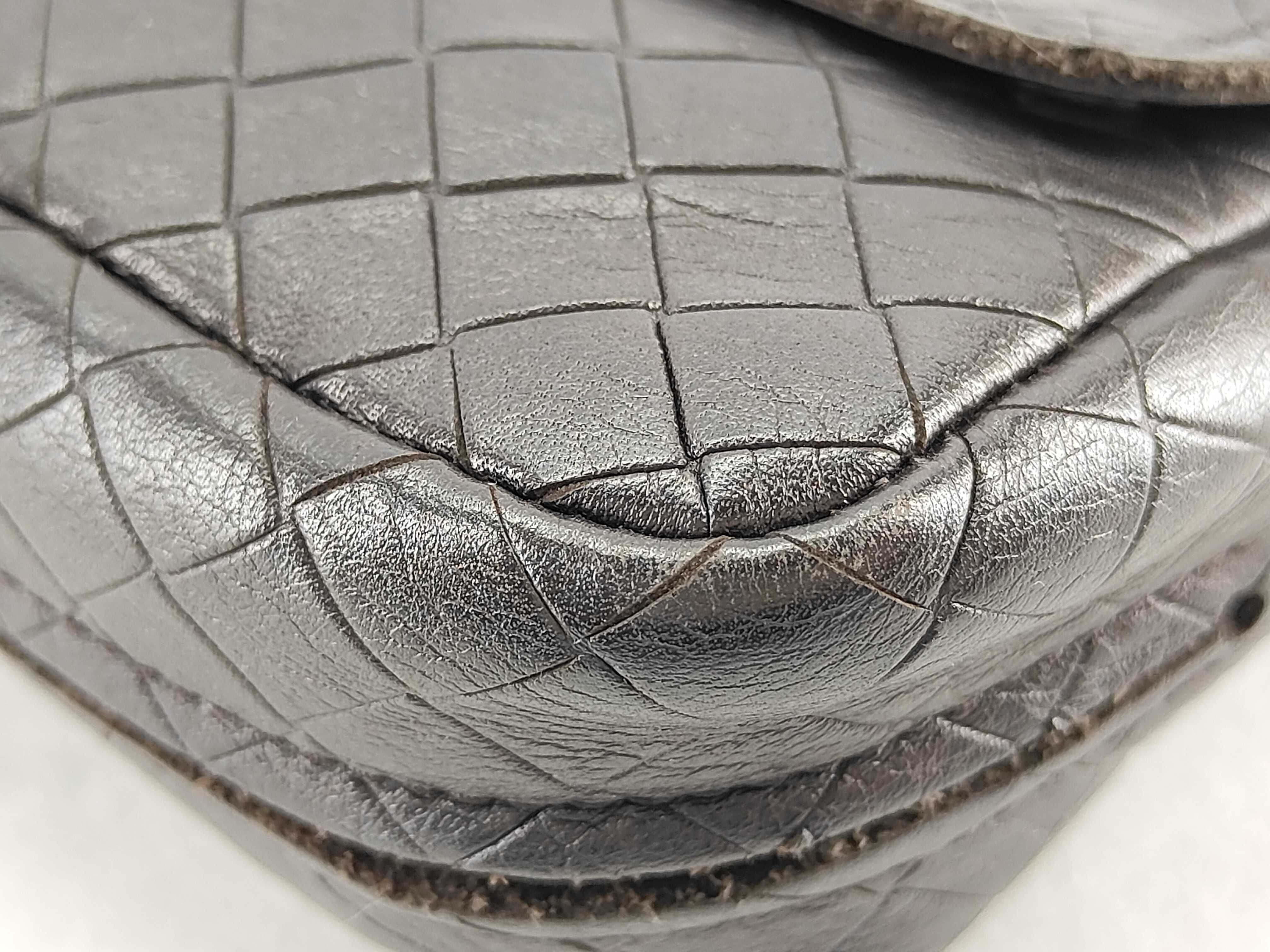 Intrecciato Leather Shoulder Bag (Black) — view 6