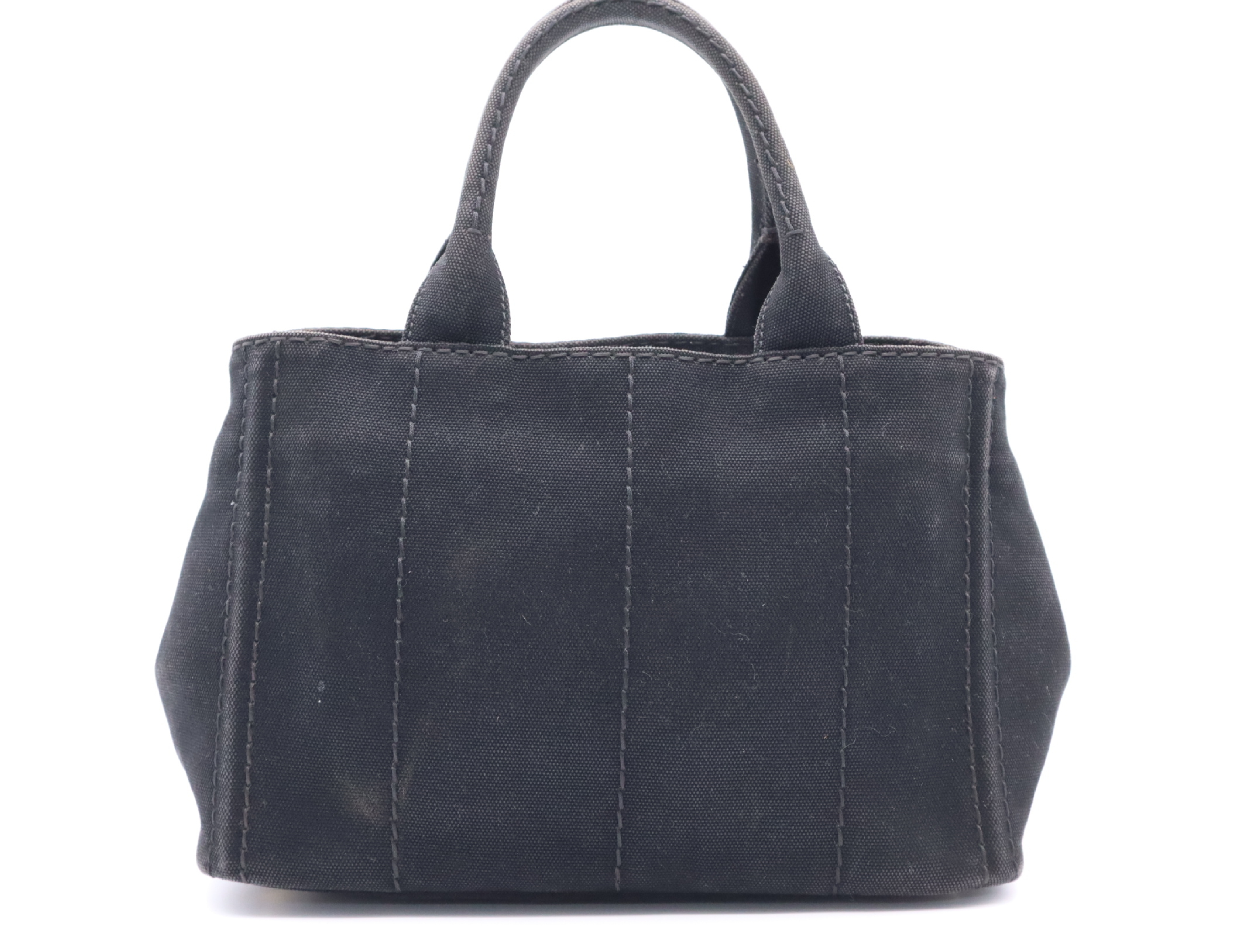 Canvas Canapa Tote Bag MINI Black with Gold Hardware and Handle — view 2