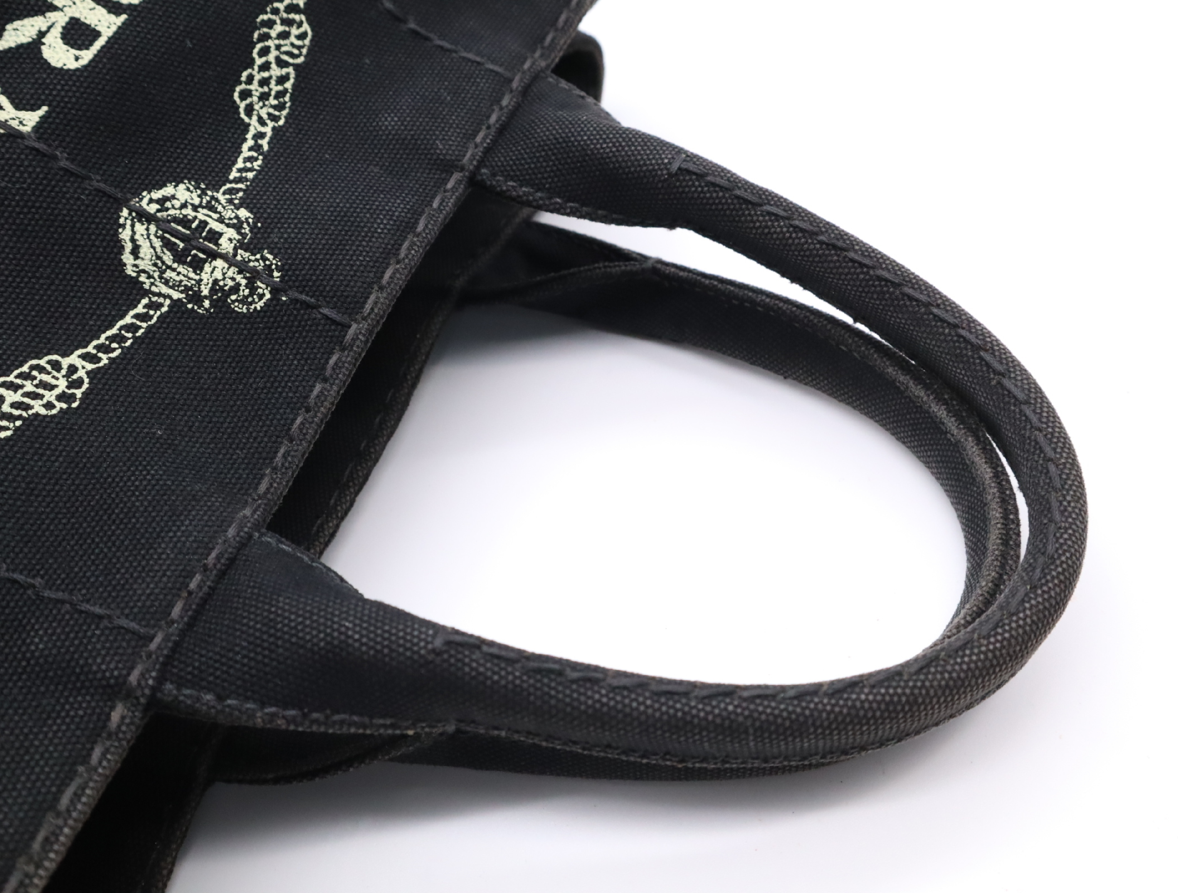 Canvas Canapa Tote Bag MINI Black with Gold Hardware and Handle — view 12