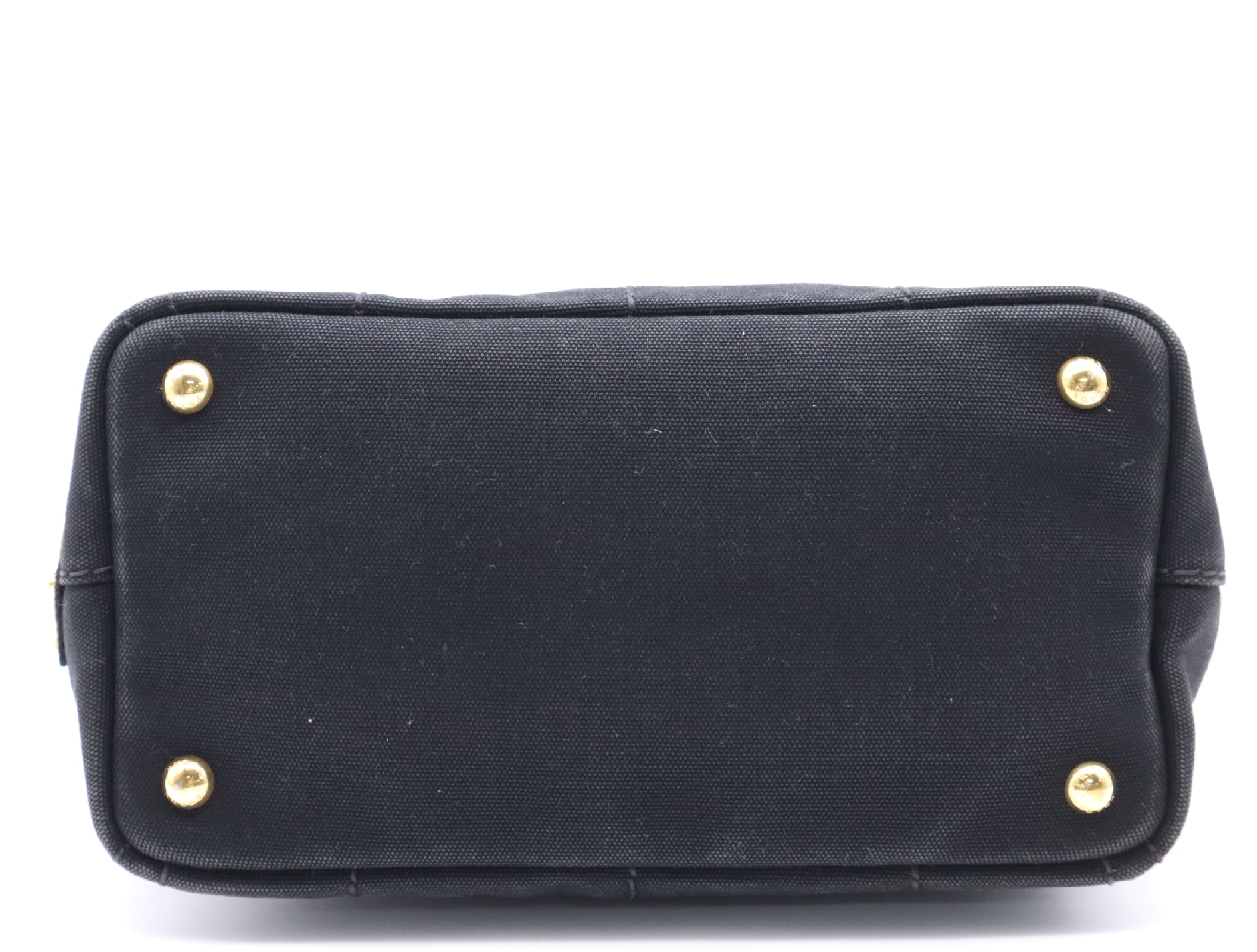 Canvas Canapa Tote Bag MINI Black with Gold Hardware and Handle — view 4