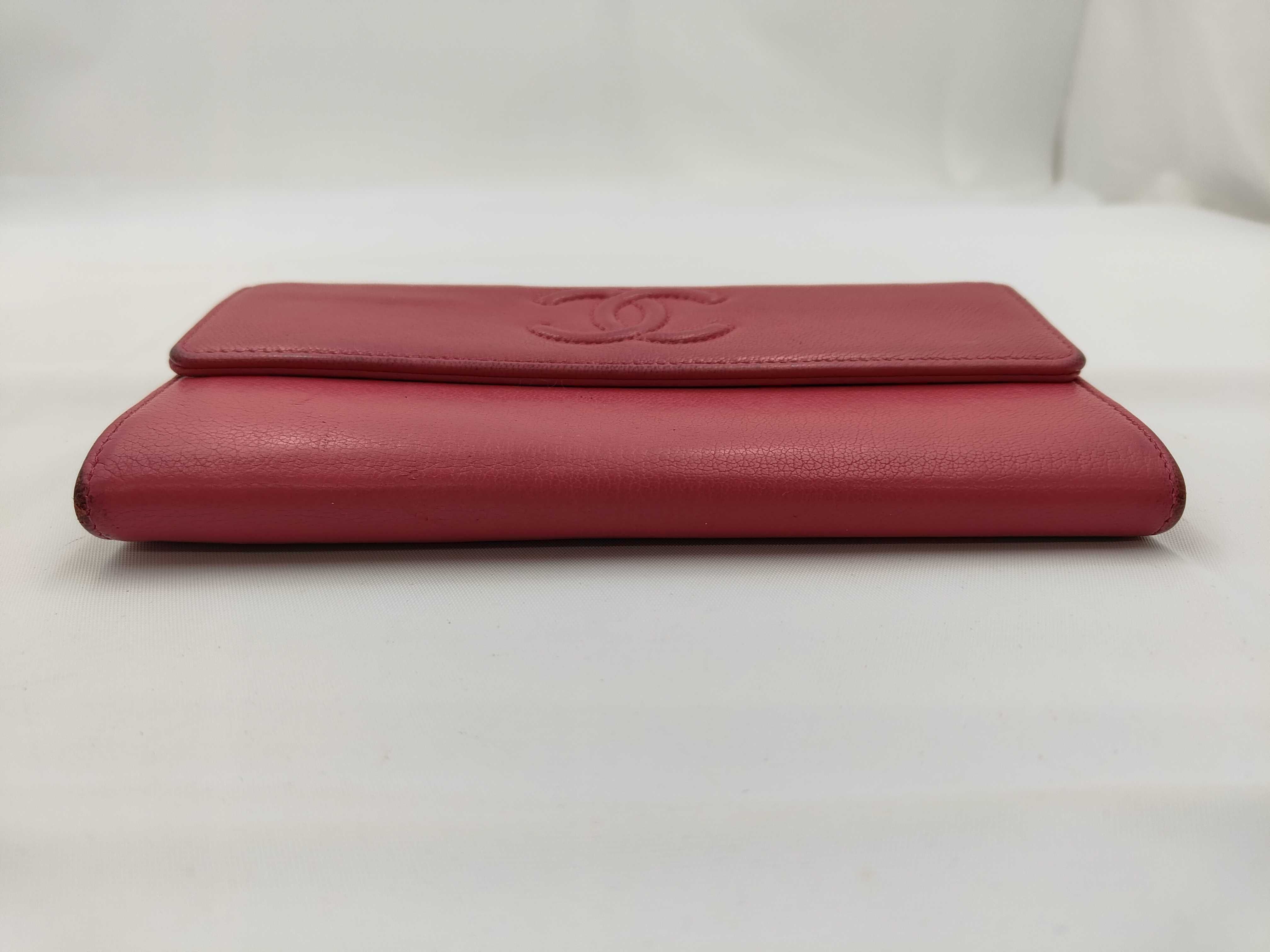 Caviar Skin Wallet Coco Mark Pink Wallet — view 3