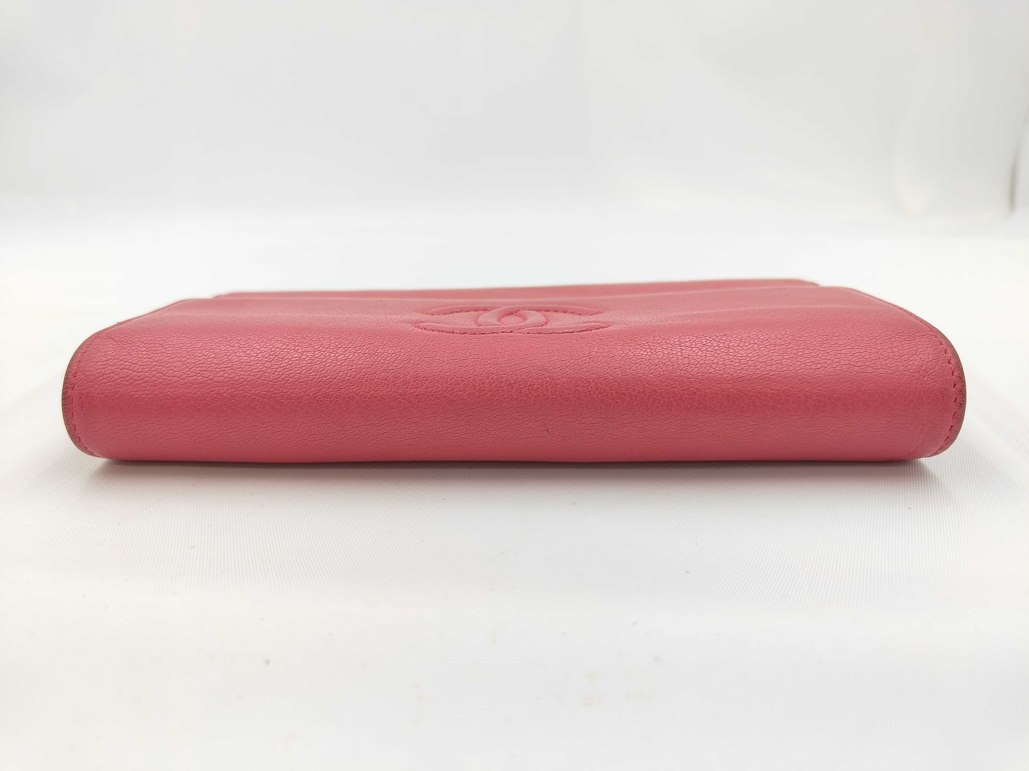 Caviar Skin Wallet Coco Mark Pink Wallet — view 6