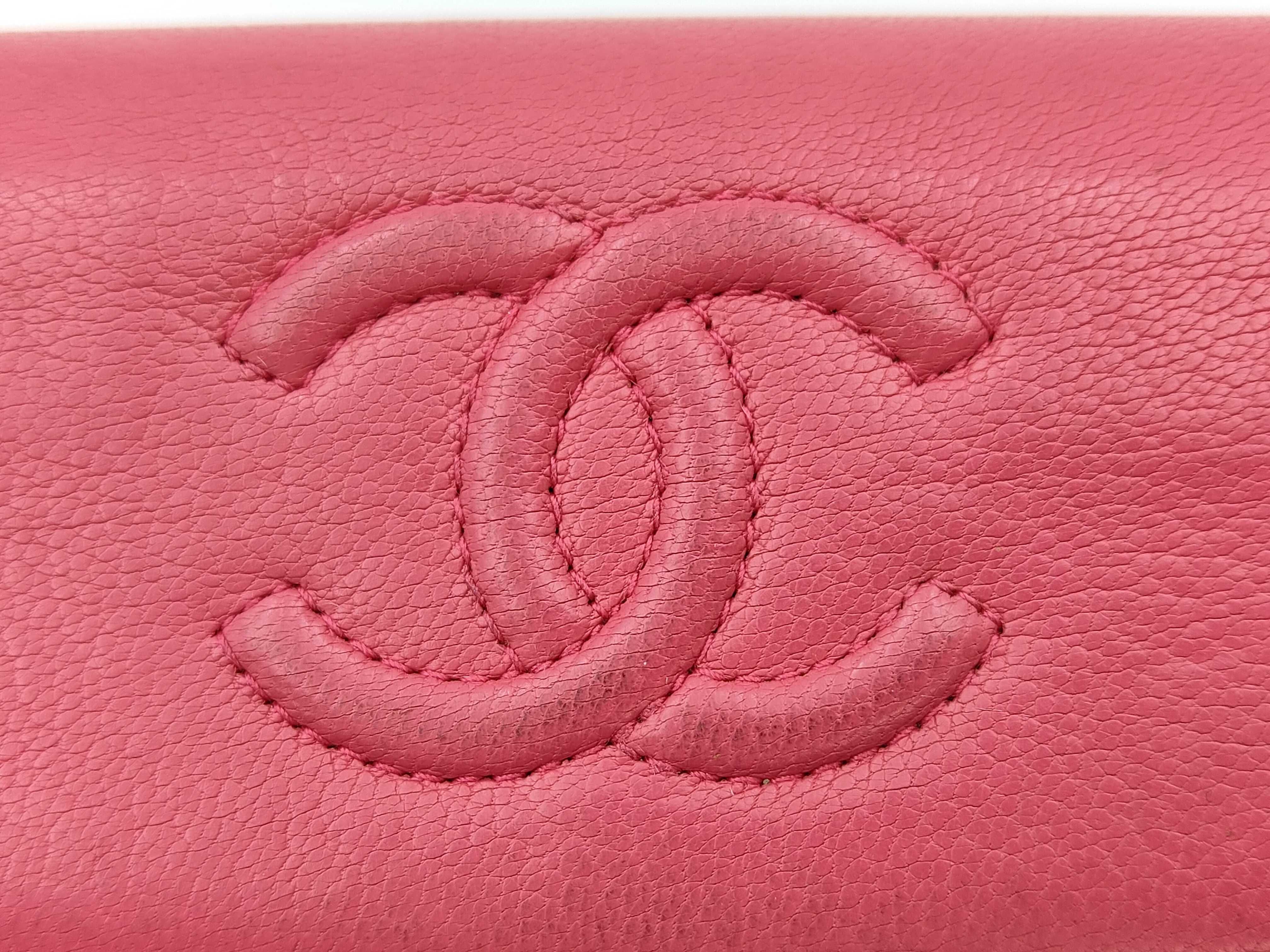Caviar Skin Wallet Coco Mark Pink Wallet — view 7
