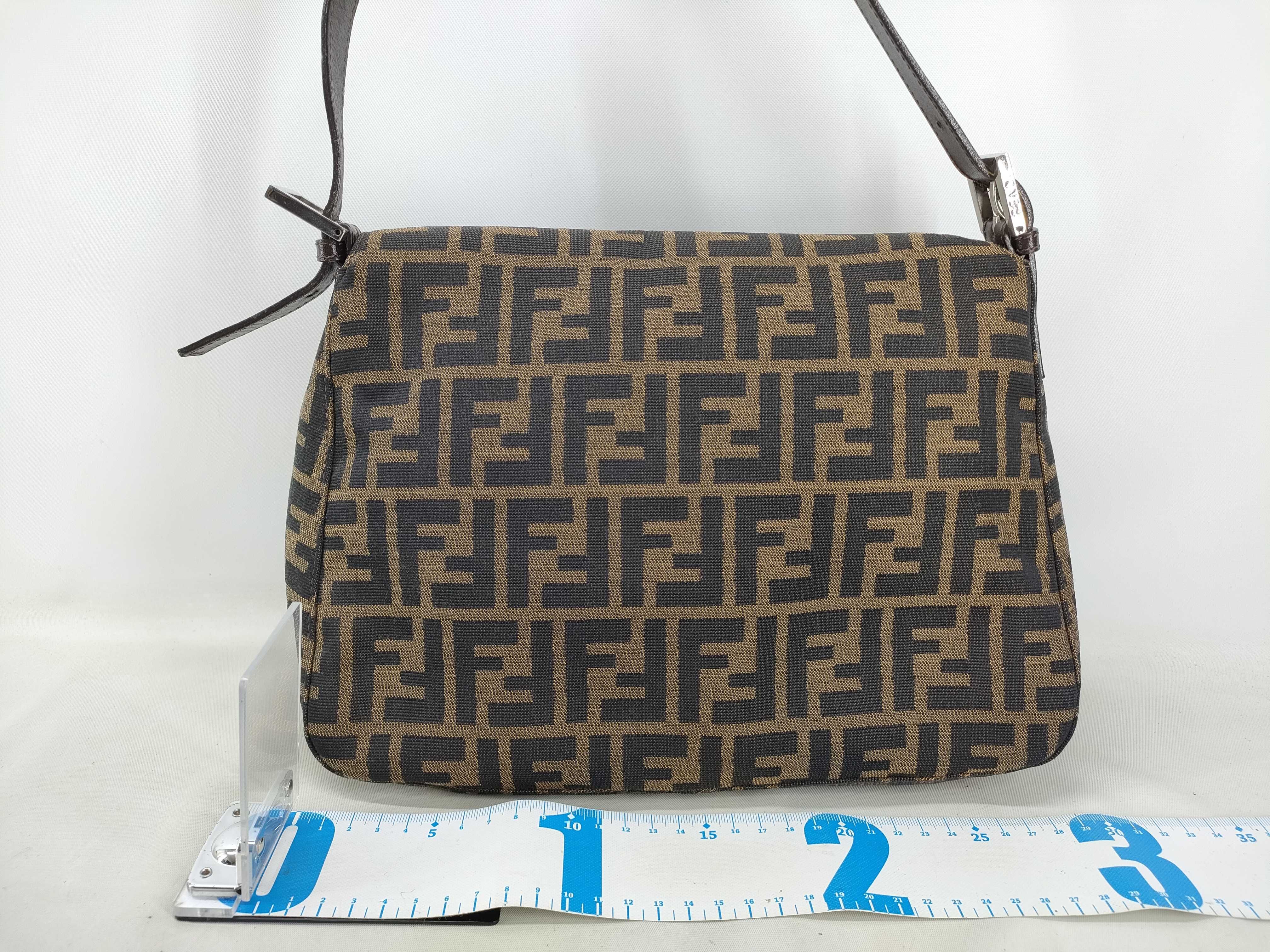 Zucca pattern Fendi Zucca Mamma Bucket Canvas x Leather Shoulder Bag — view 2