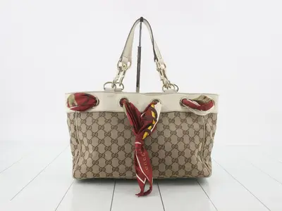 GG Canvas Scarf Shoulder Bag