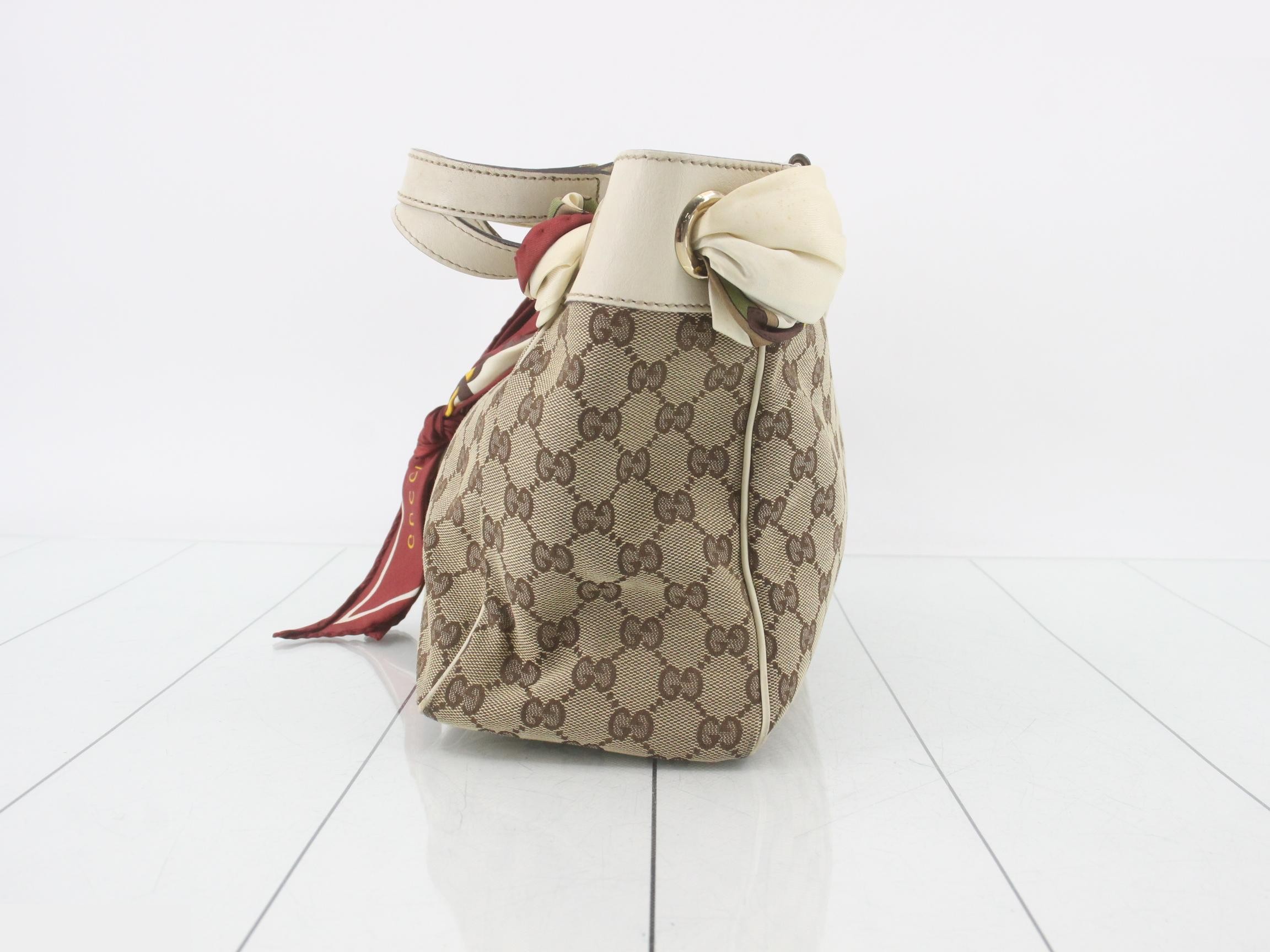 GG Canvas Scarf Shoulder Bag — view 3