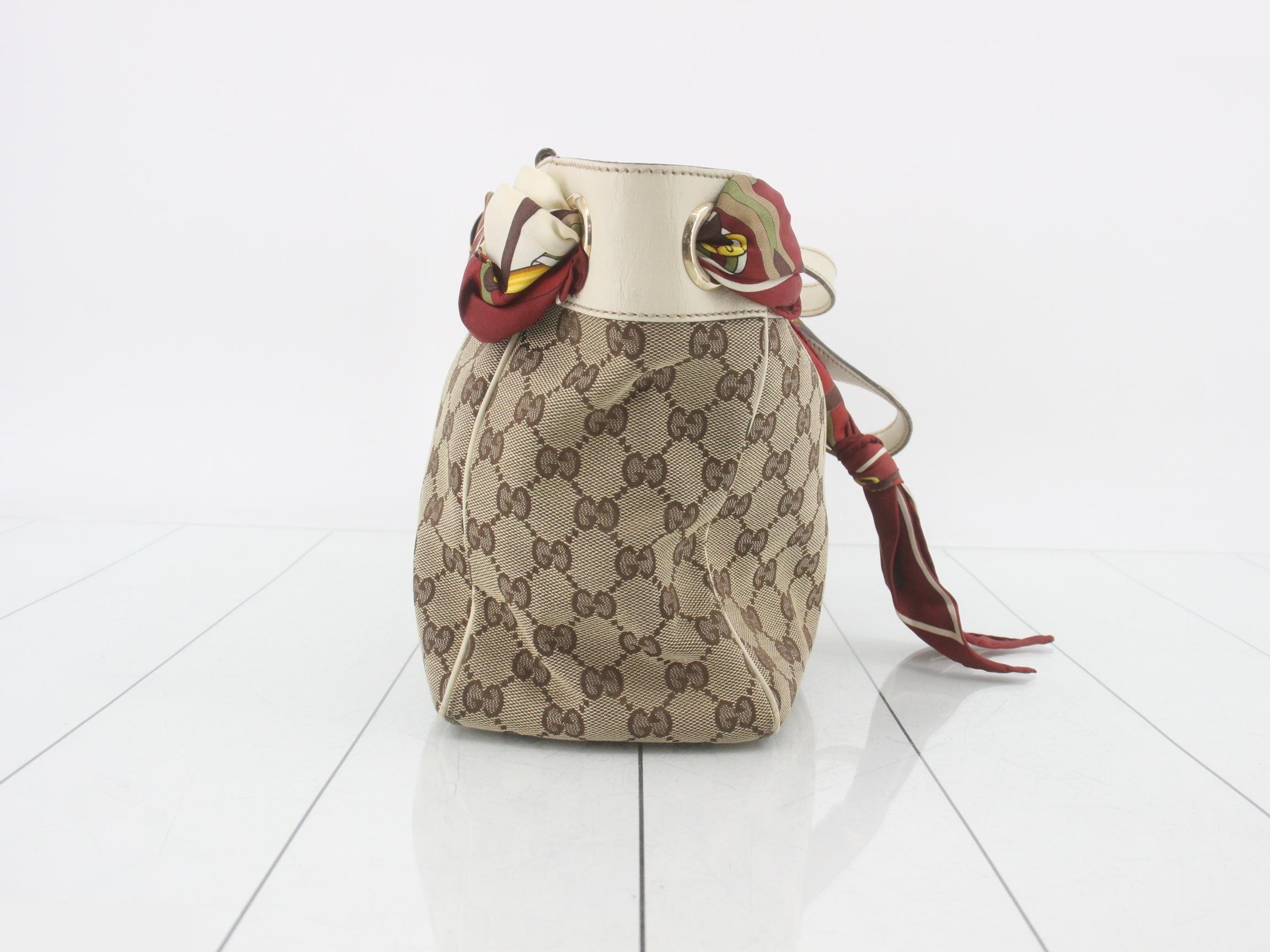 GG Canvas Scarf Shoulder Bag — view 4
