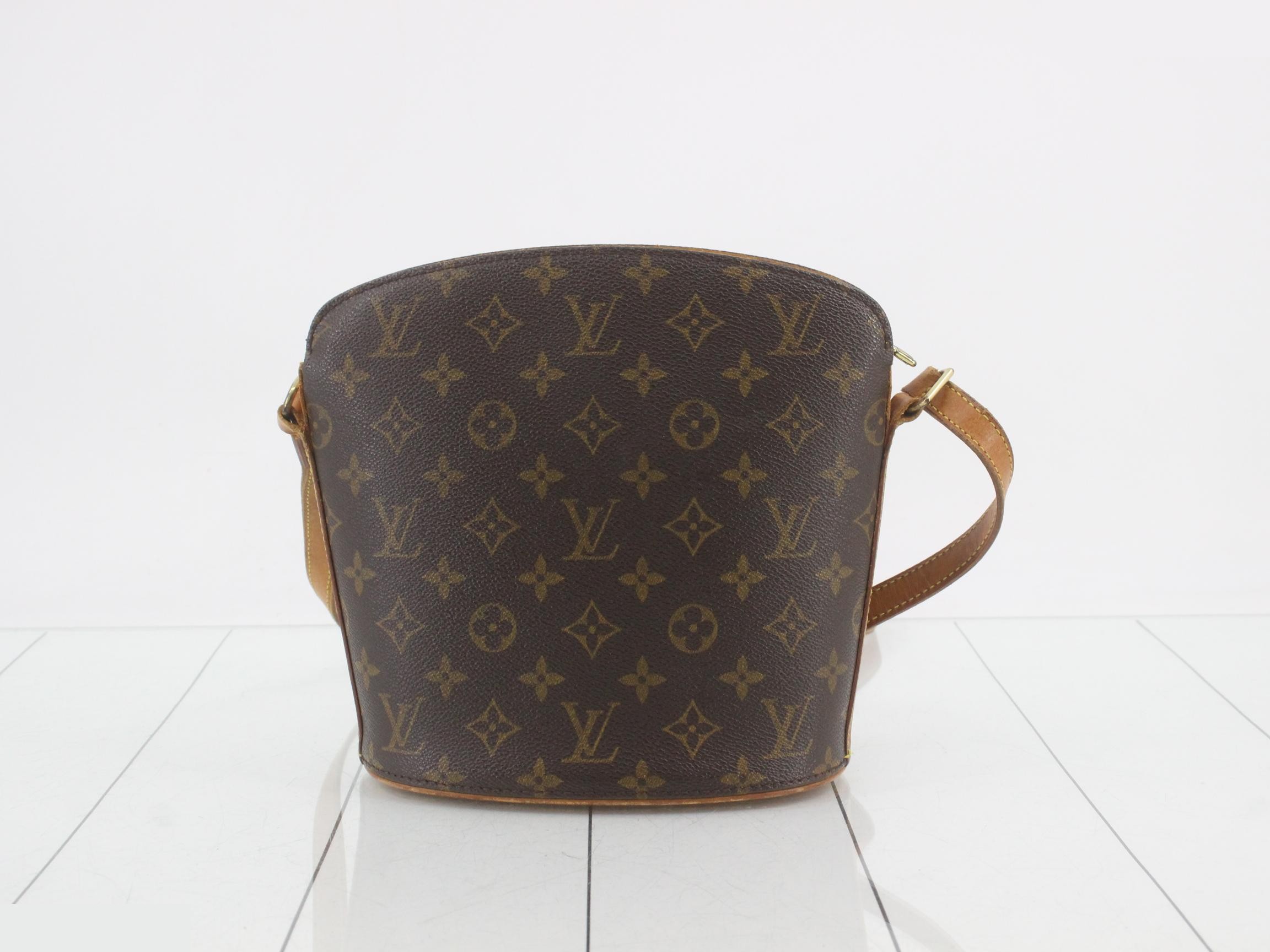M51290 Druot Shoulder Bag, Monogram Brown Leather — view 2